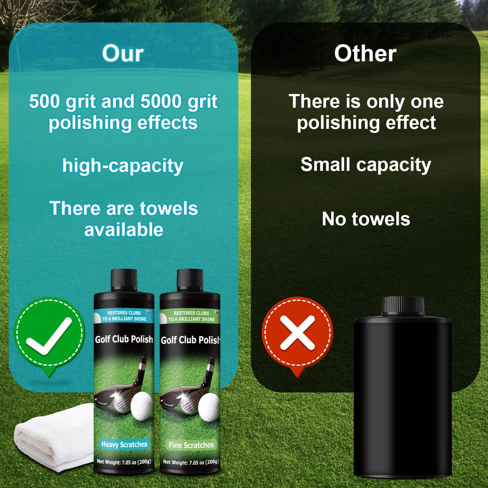 Kit de pulido para palos de golf 14.5 oz elimina rozaduras arañazos metal zinc aluminio acero
