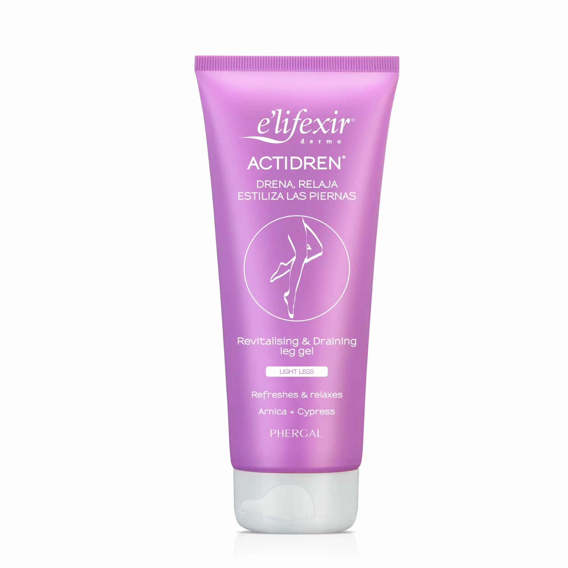 E'LIFEXIR Actidren Gel Relajante de Piernas 200 ml Drena Relaja Estiliza Mejora Circulación Reduce Volumen Tobillos Hinchados