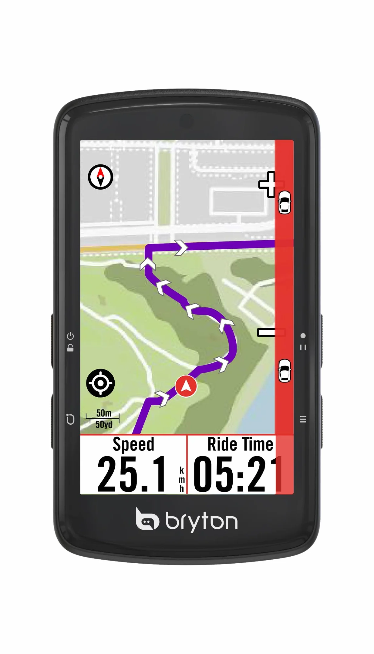 Bryton Rider S810 Pack Total 3 Sensores (Velocidad, Cadencia, Pulso) | Ciclocomputador GPS Táctil Color 3.5" | Batería 50h | Mapas Europa y Voz | Kit Ant+/BLE, Radar y E-Bike