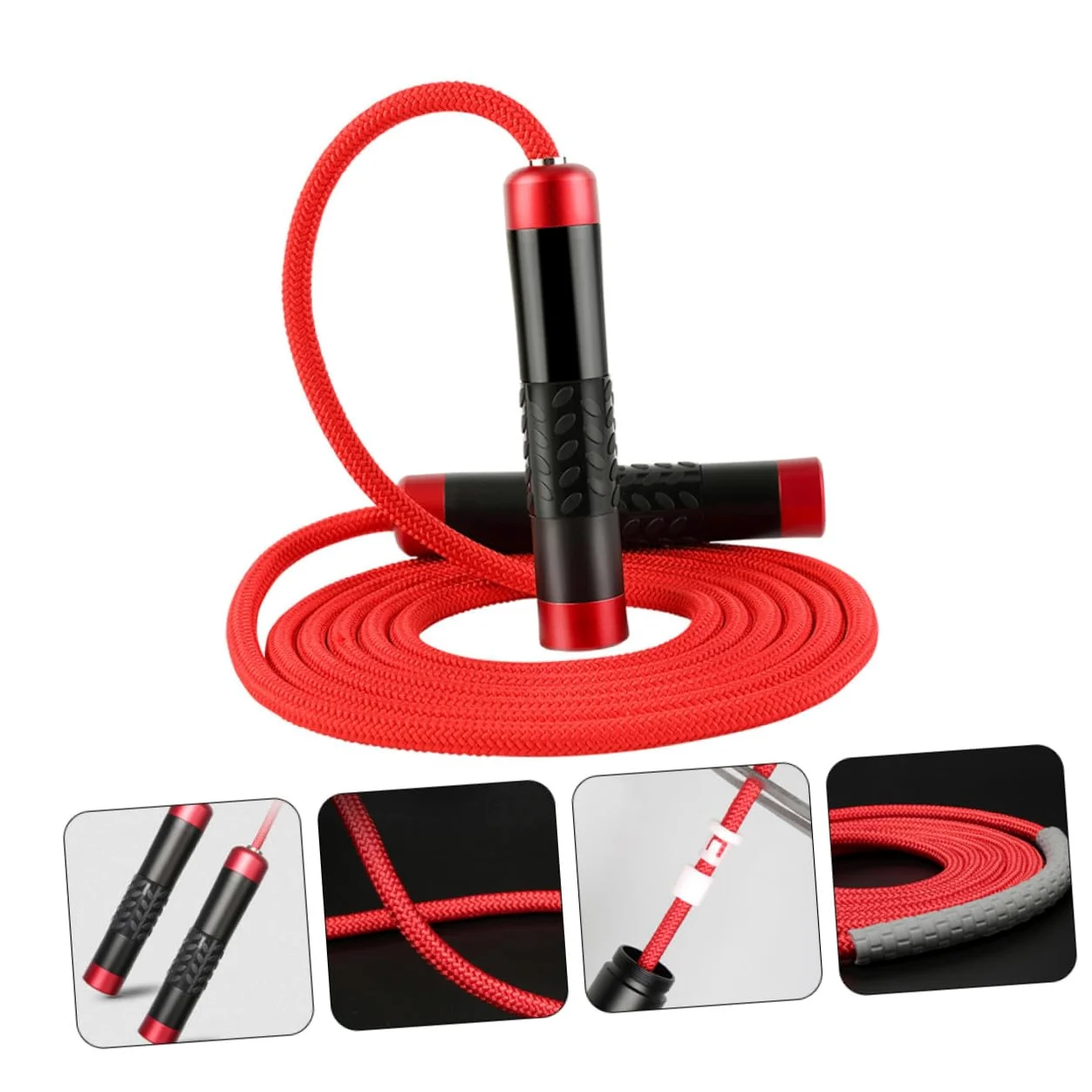 Cuerda de Saltar con Peso Ajustable para Fitness con Rodamiento Duradero y Mango Antideslizante para Entrenamiento Gimnasio y Ejercicios Cardiovasculares Casa