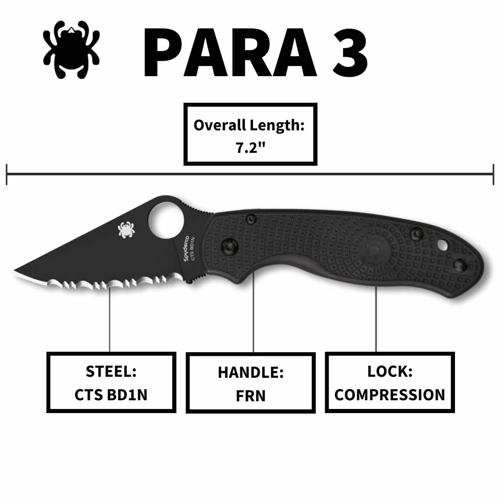 SpyderEdge Para 3 Mango FRN CTS BD1N Nóż składany
