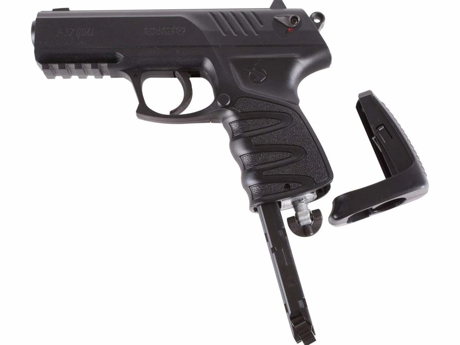 Ecommur. P27 gamo Dual | Pistola de Aire comprimido semiautomática (munición Dual: bb's + perdigones) Calibre 4.5mm + maletín + balines y CO2