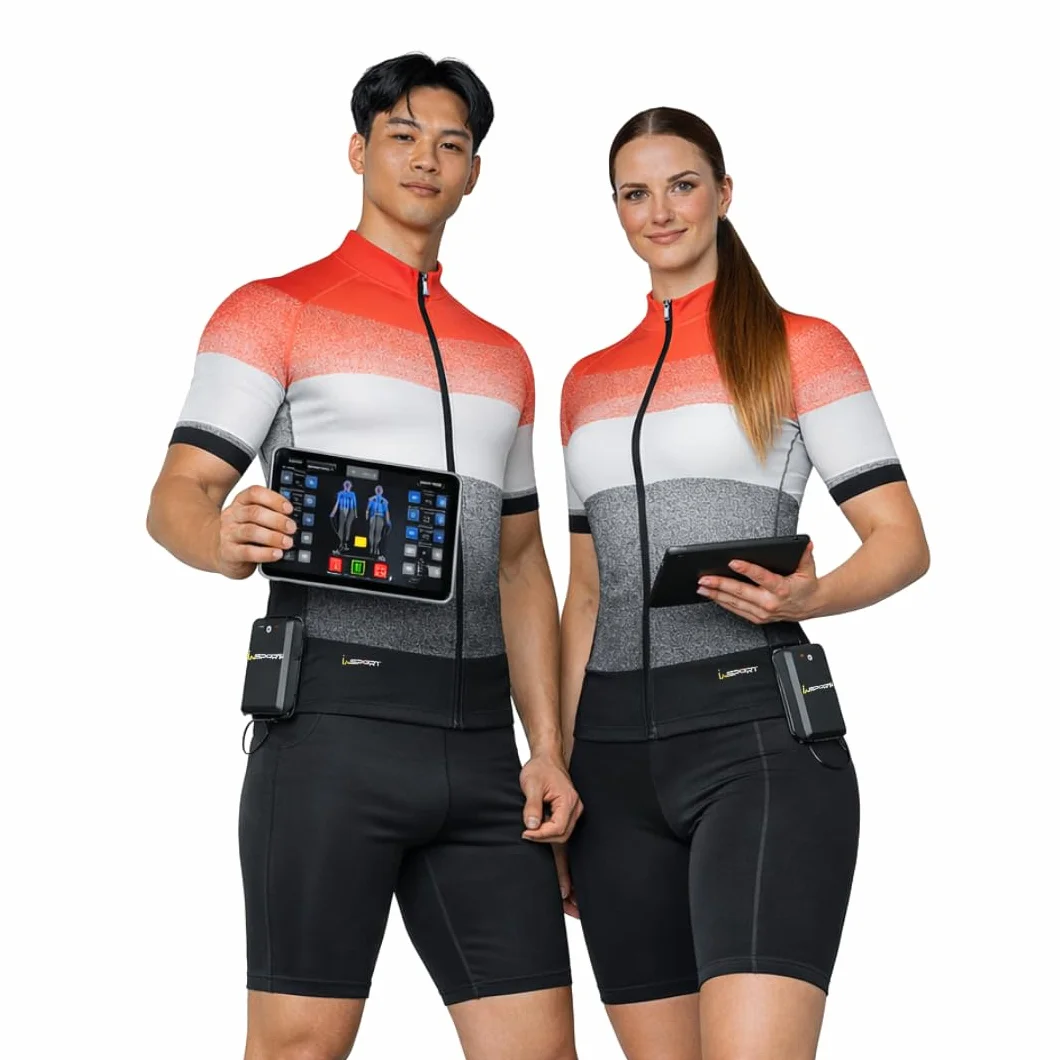 Its-Me Traje EMS 32 electrodos (único en el Mundo) con PowerBox y Tableta: Material del Traje recién desarrollado, Entrenamiento por App para músculo, Body Shaping, Cardio y Modo VIP.