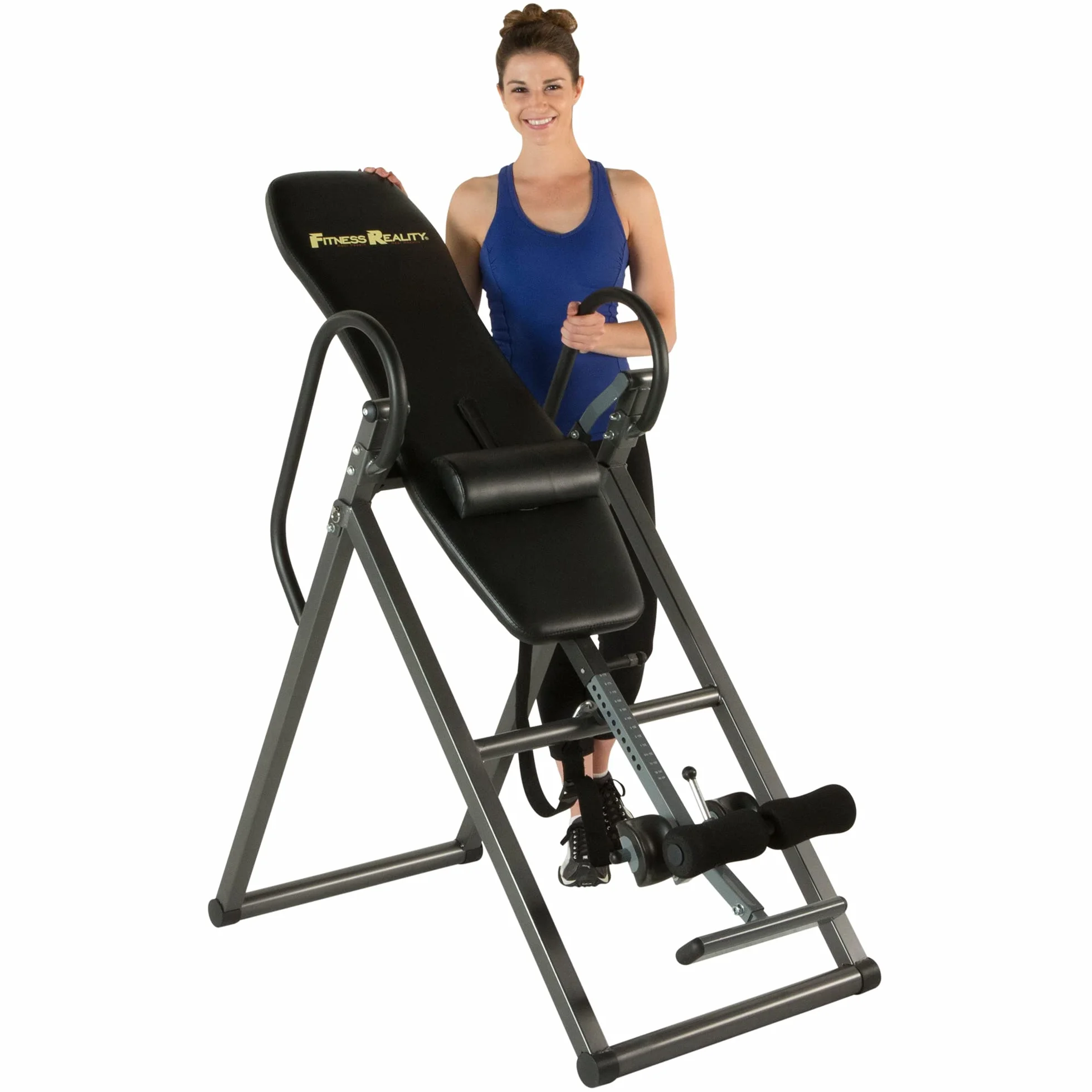 Fitness Reality Unisex Adulto 790XLT Alta Resistencia Inversión Tabla con Cojín Inferior de la Espalda Inversión/Vertical Completa - Rojo, N/A