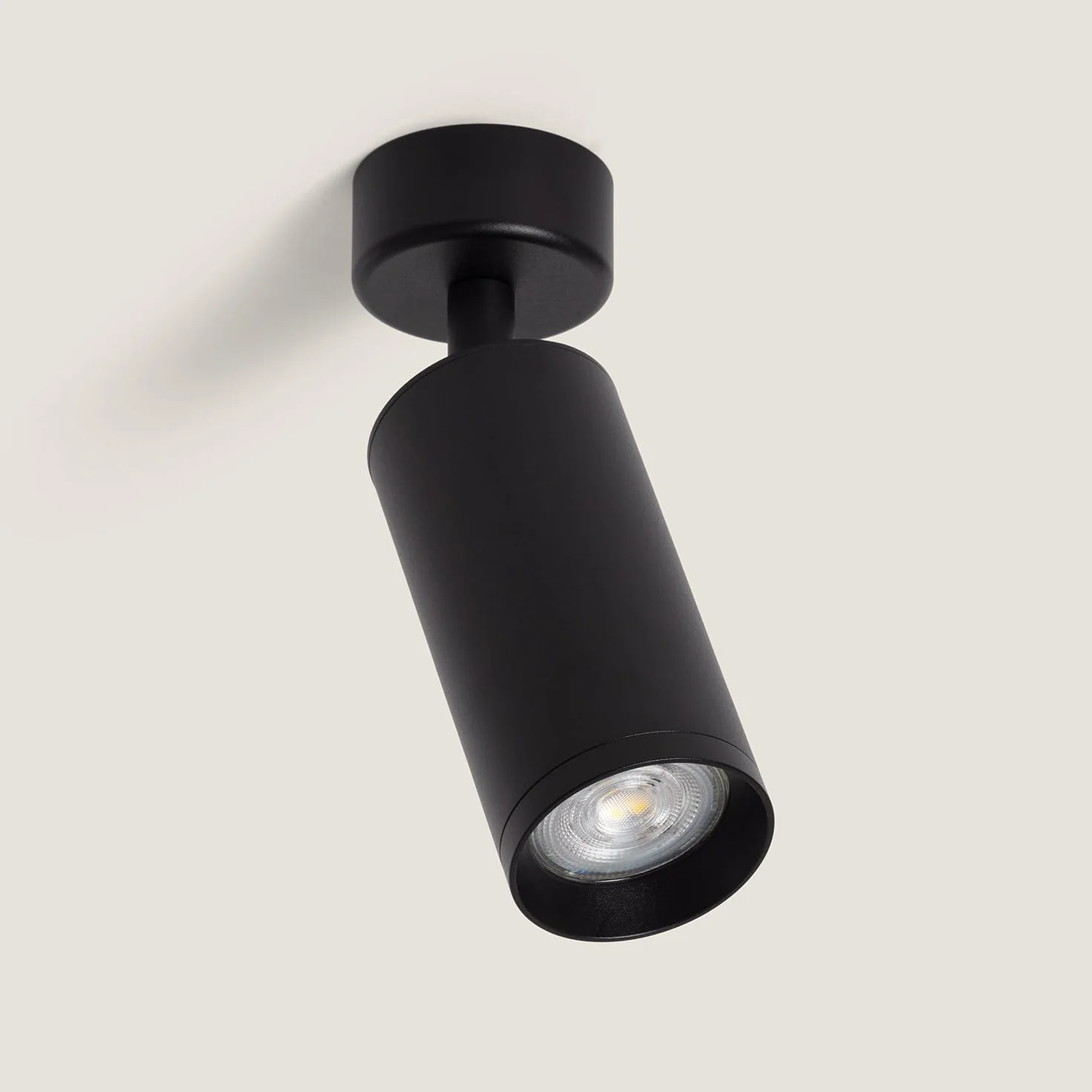 LEDKIA LIGHTING Foco Portalámparas Aluminio GU10 Negro