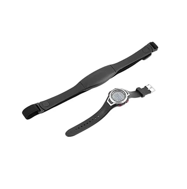 Reloj digital con monitor de frecuencia cardíaca con sensor de correa para el pecho, rastreador de fitness para correr y hacer ejercicio