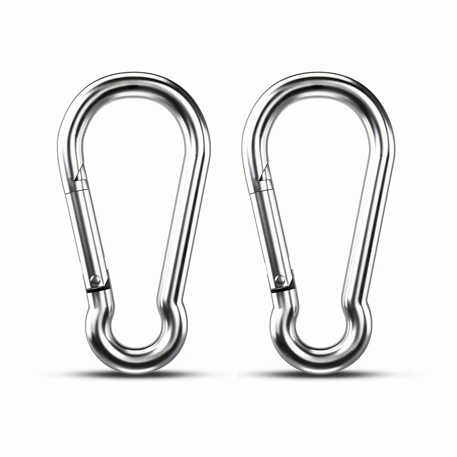 Paquete de 2 mosquetones de Acero Inoxidable 304, Gancho de Resorte Resistente de 5.5 Pulgadas, Clips Grandes para Camping, Columpio, Hamaca, Senderismo, Viajes, máquina de Levantamiento de Pesas