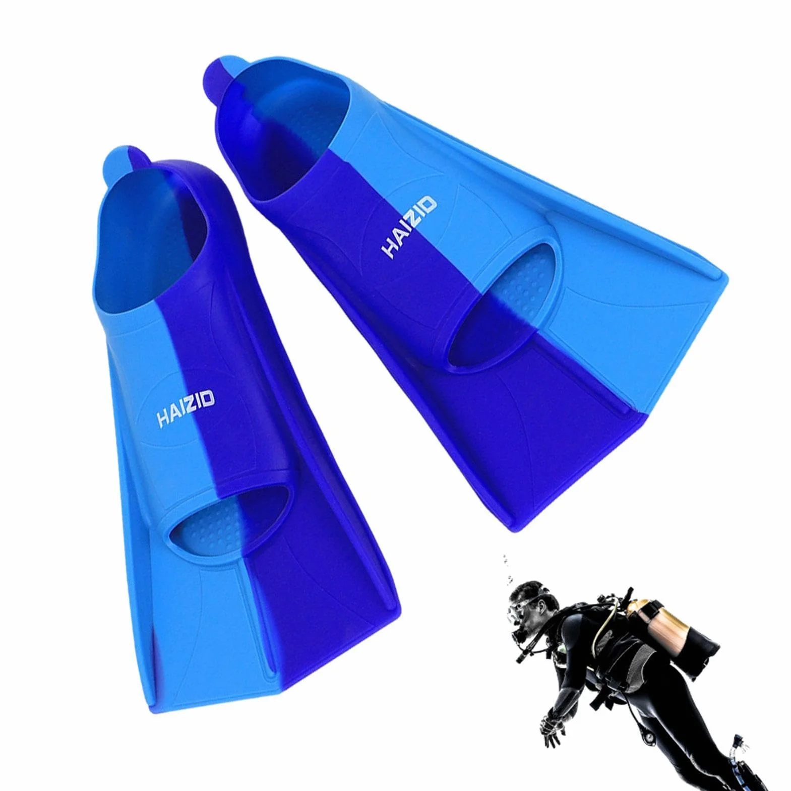 Aletas de natación – Equipo de natación de silicona suave, coloridas ayudas de natación para esnórquel | Aletas de natación antideslizantes con capa protectora, cómodas aletas de capa protectora para