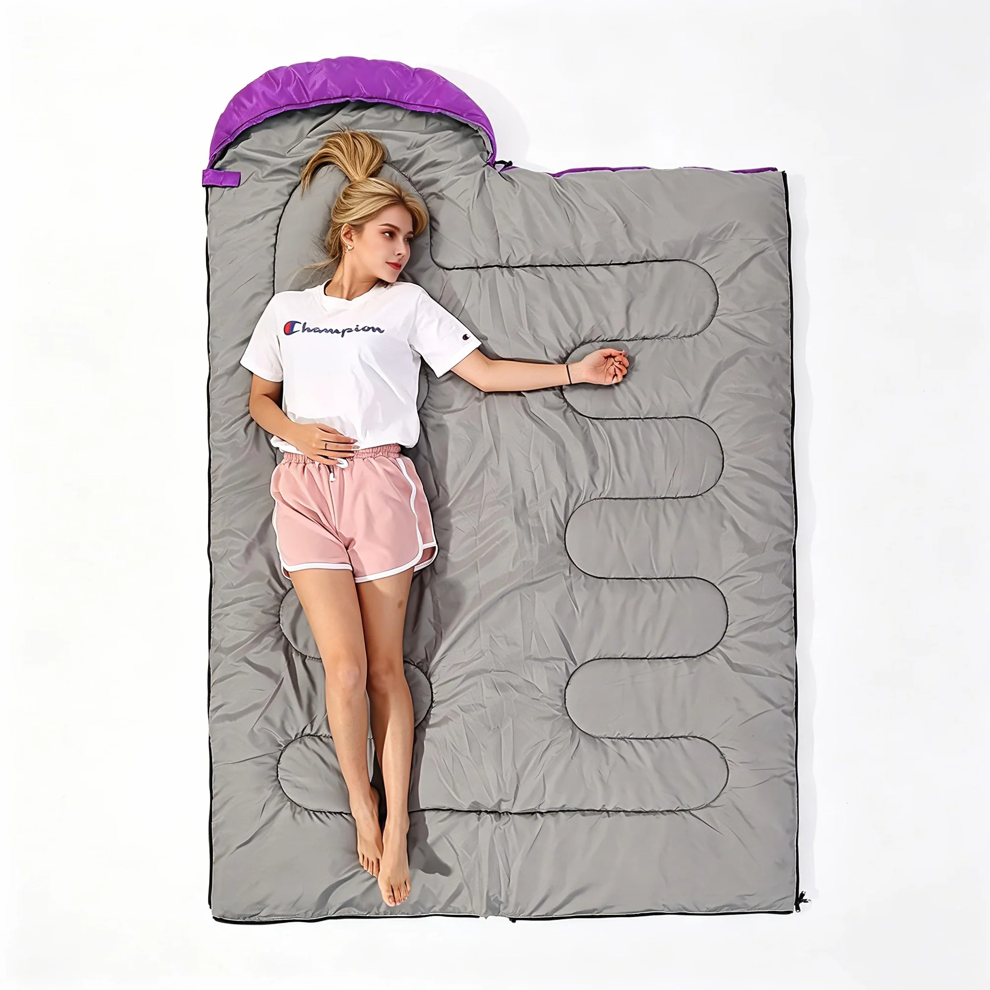 SWTMERRY- Saco de Dormir 4 Estaciones (Verano, Primavera, otoño, Invierno) Clima cálido y frío: Uso Ligero, Impermeable en Interiores y Exteriores para niños Adultos Senderismo Mochilero Camping