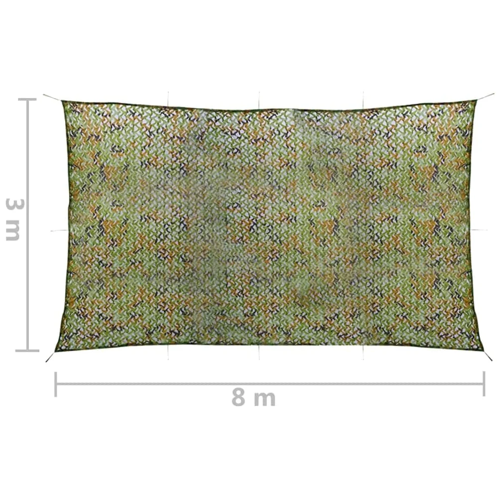Red de camuflaje 3 x 8 m para actividades al aire libre, caza, observación de aves, protección visual al aire libre, incluye bolsa de almacenamiento