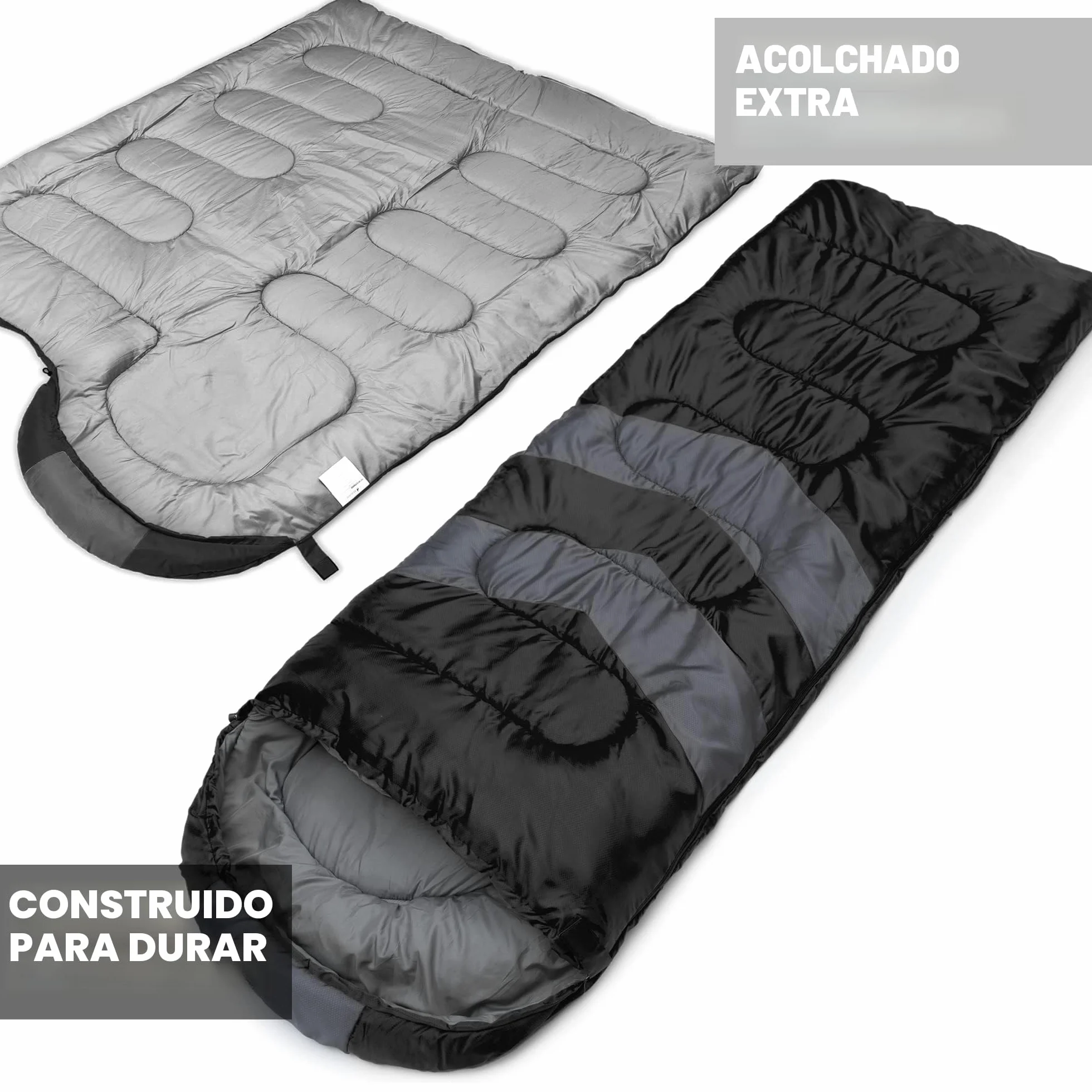 MalloMe – Saco de Dormir para Adulto, niño, Invierno, Verano, Primavera, otoño, plumón para 1 Persona, Impermeable, Bolsas de Dormir y Senderismo – Bolsa de Dormir Ultraligera, compacta para Dormir
