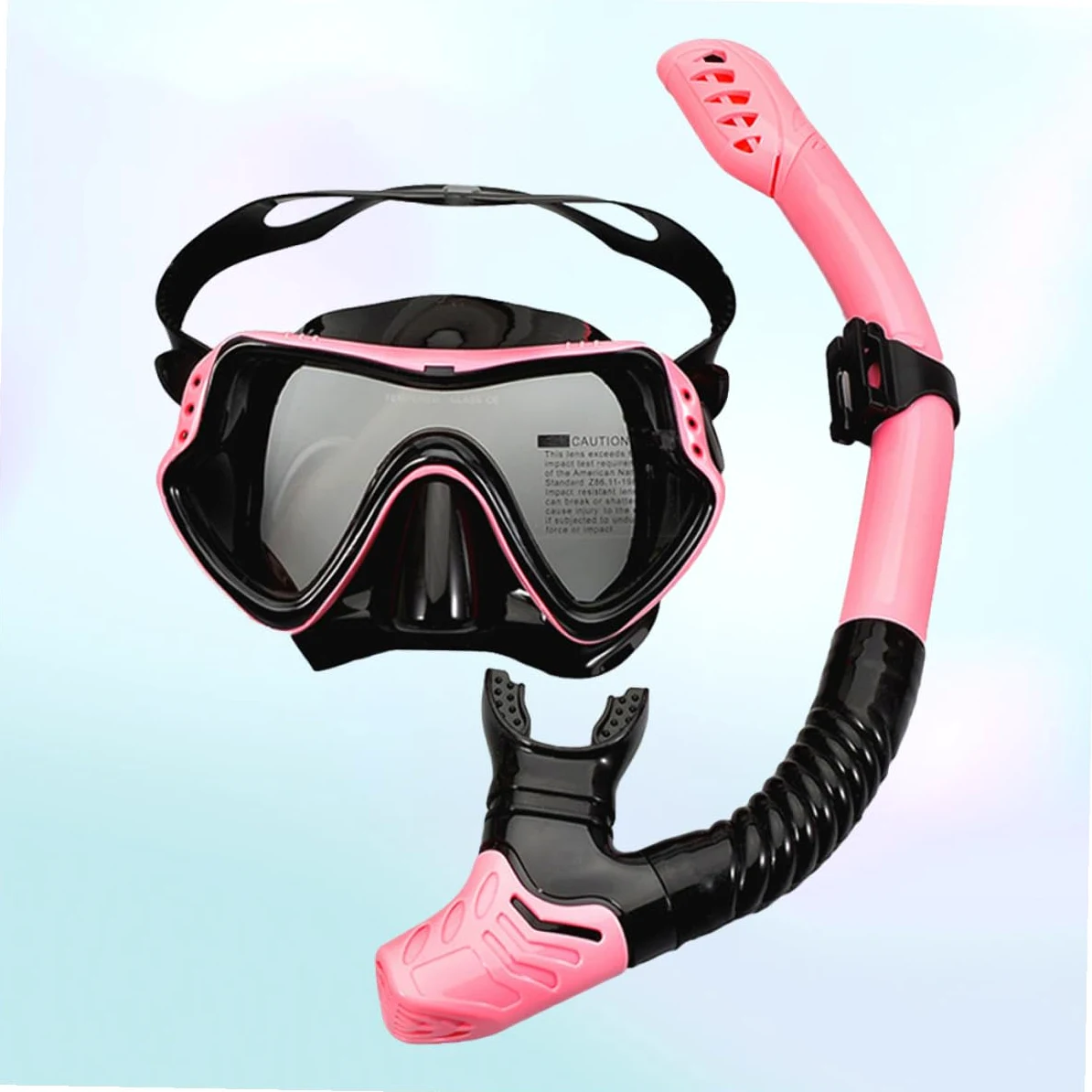 Gafas de Natación y Esnórquel con Tubo Diseño Unificado de Ventana para Visión Amplia Correa Elástica Silicona sin Sabor Protección Segura para Adultos y Actividades Acuáticas