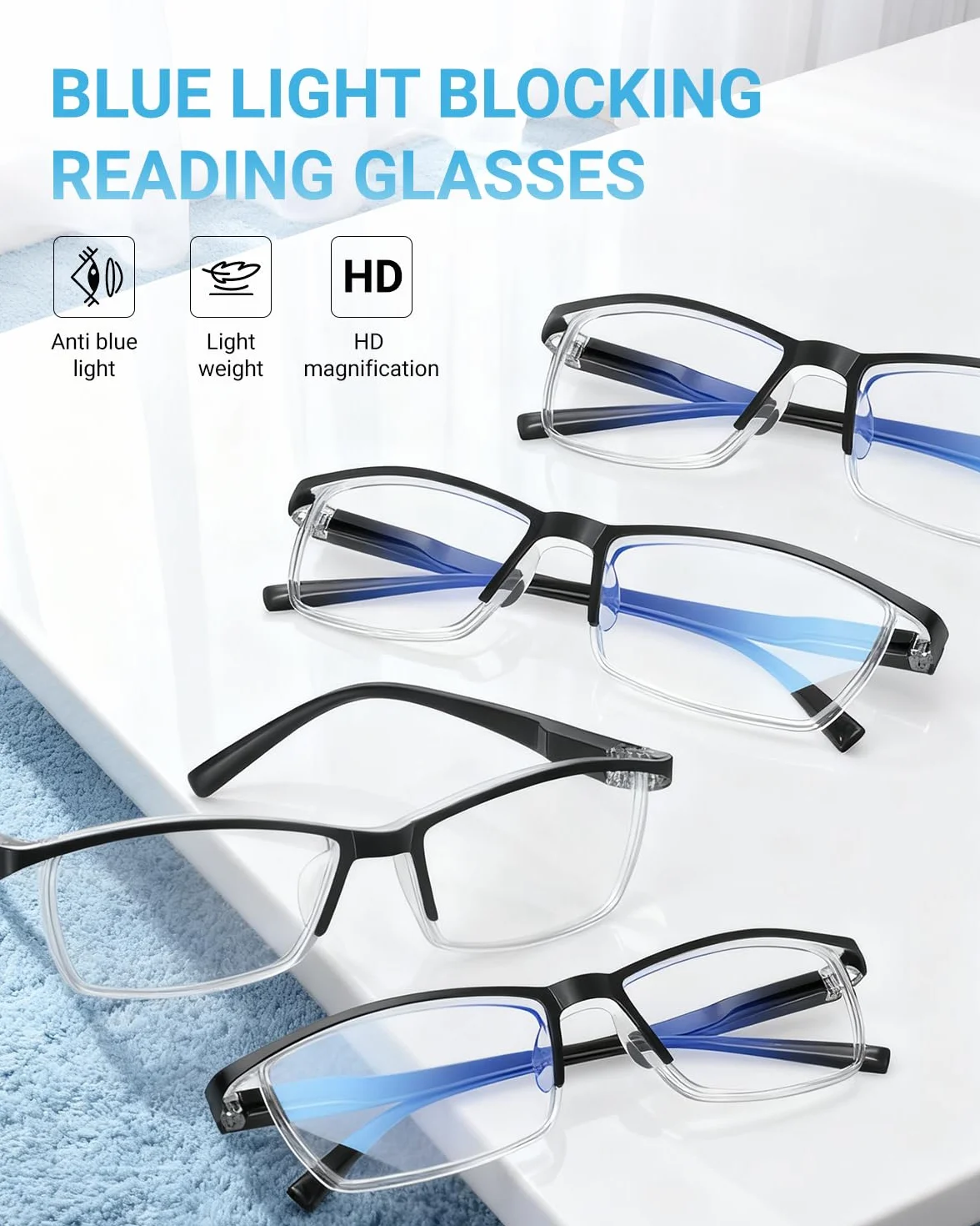 LUFF Gafas de lectura ultraligeras portátiles