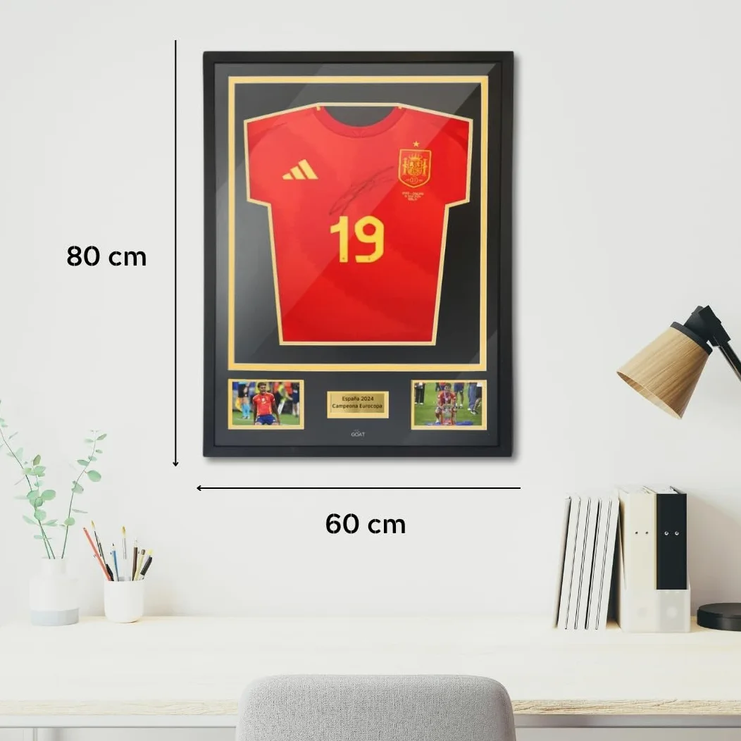 Marco de camiseta de fútbol My Goat 60x80 cm aluminio gris con personalización de fotos y texto