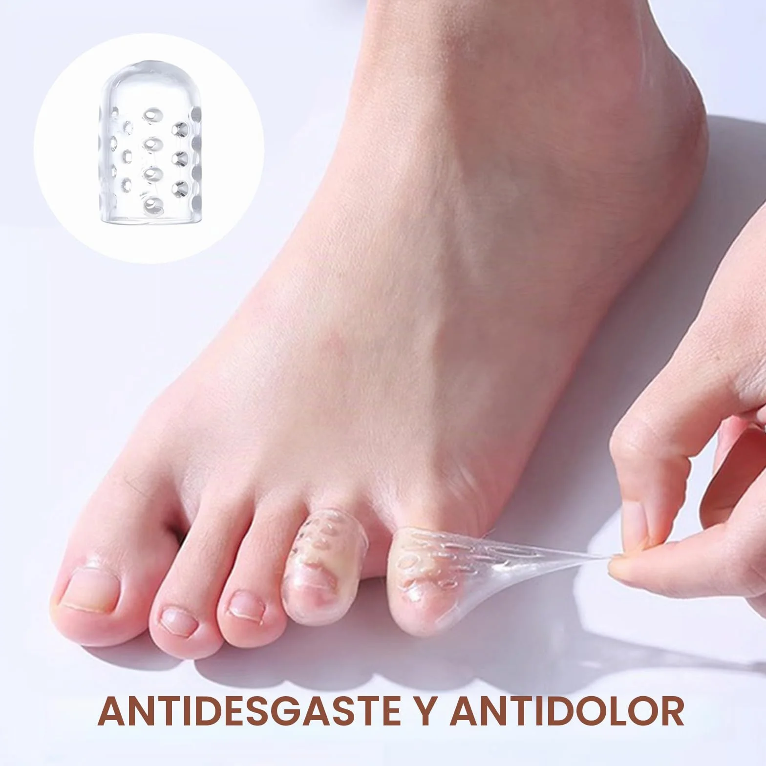 Protector Dedos Pies Silicona Transpirable 35 Piezas, Punteras para Callos, Ampollas, Alivio Dolor Fricción
