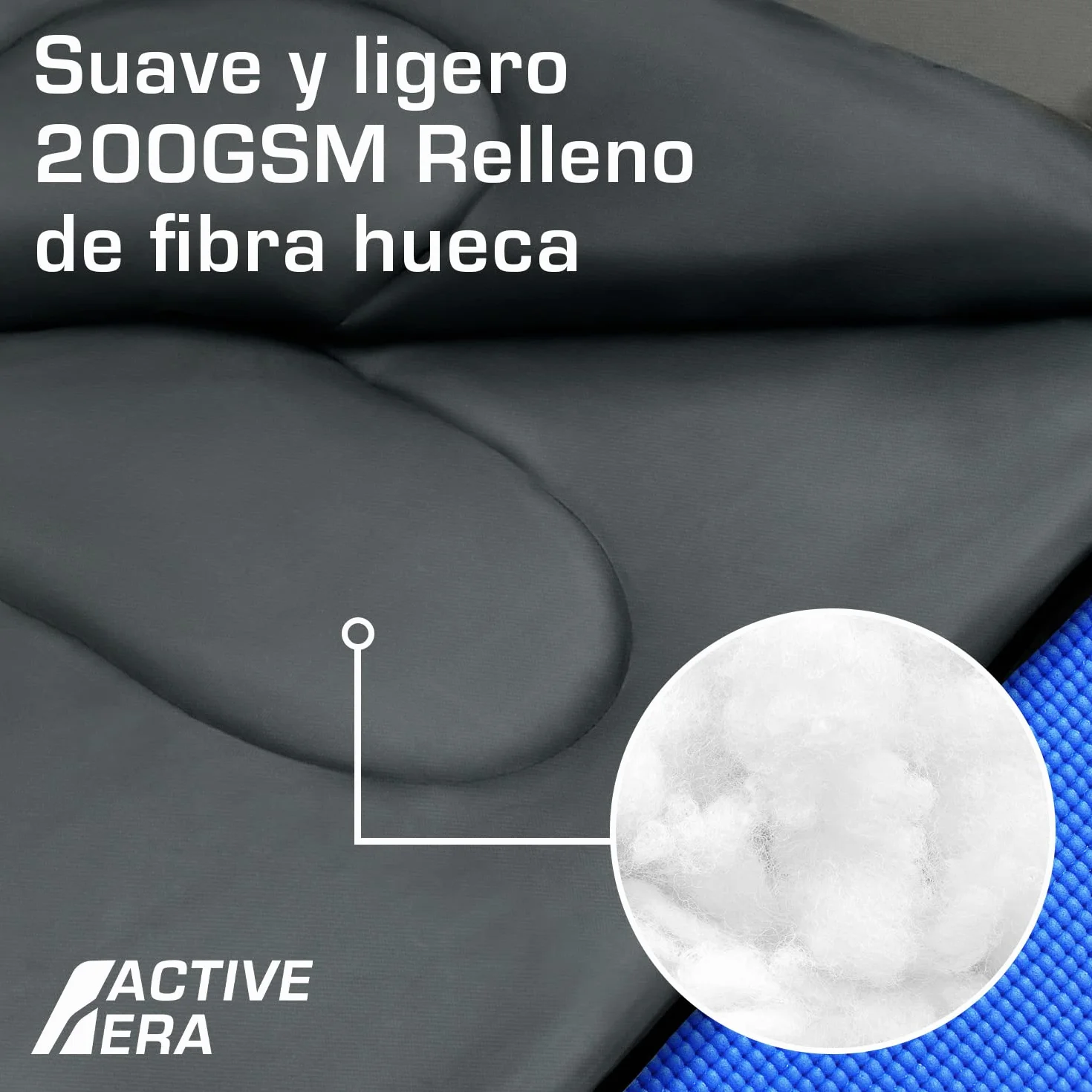 Active Era Saco de Dormir Ligero, 950 g, cálido, Transpirable para Adultos y niños. 10°C a 15°C, Uso Extremo -3°C. Campismo, Viajar, Senderismo, Interior y Exterior - 190 x 75cm