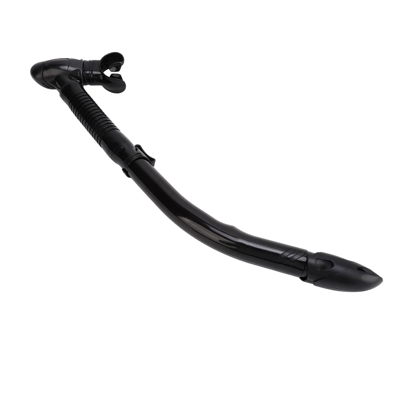 Tubo de Respiración de Buceo Semiseco de Silicona ABS con Válvula de Exhalación para Natación y Snorkel