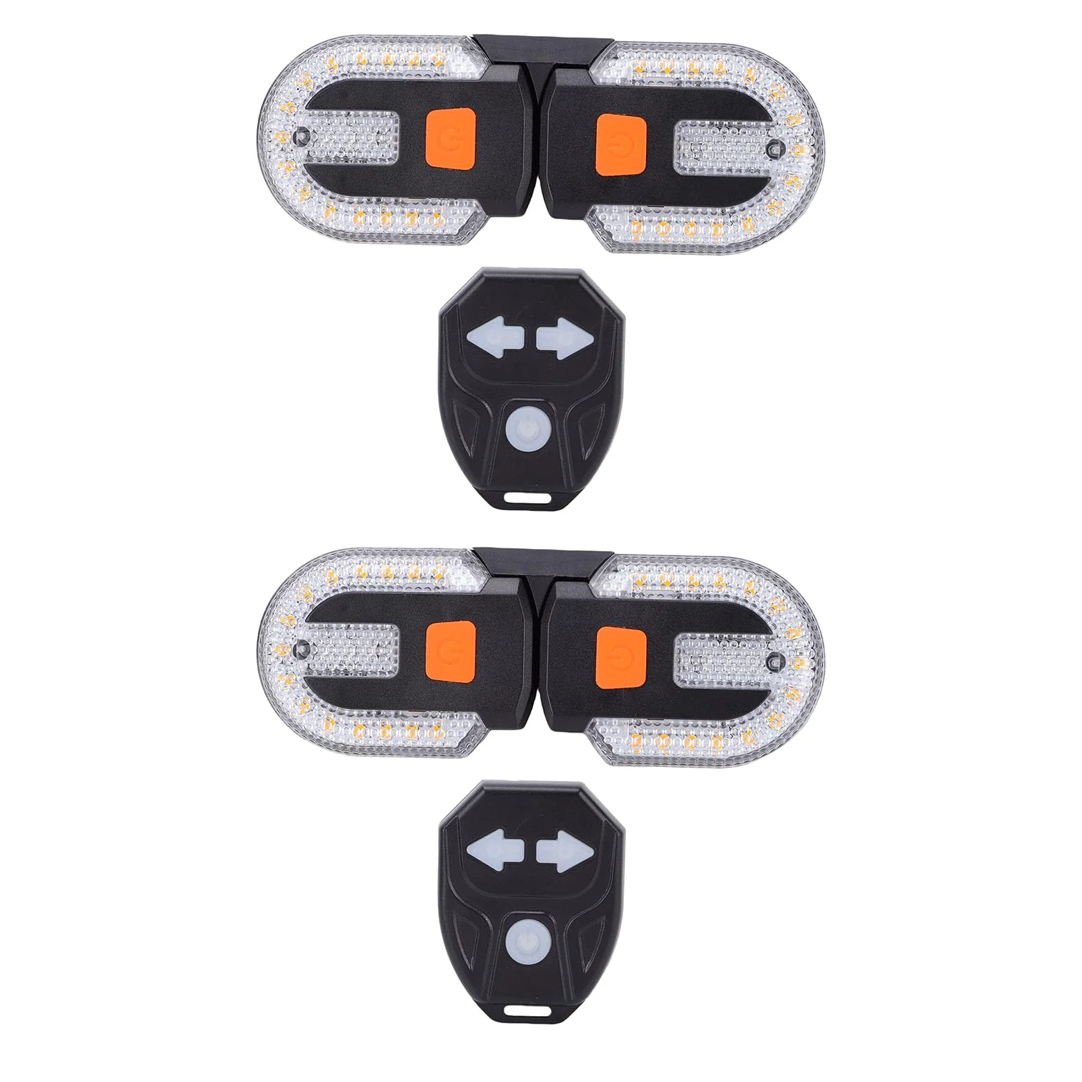 Señales de para Bicicleta, Luces Traseras LED Recargables por USB con Control Remoto, Paquete de 4 ABS, 5 Modos, Alerta Audible de Visibilidad de 150 M para Bicicletas de Montaña y