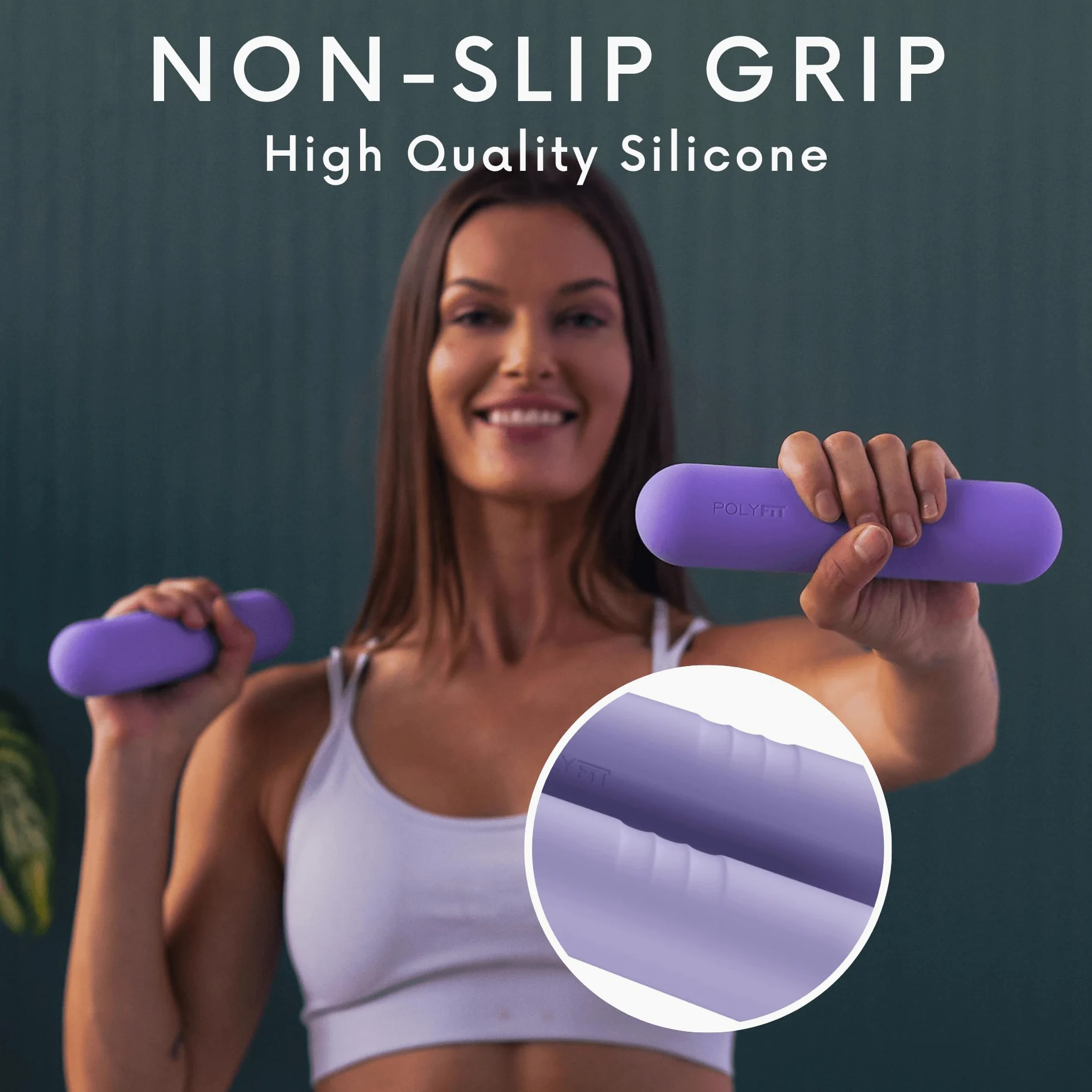 Polyfit Juego de 2 barras de pesas para mujer (3.3 libras | par de 6.5 libras) – Juego de mancuernas para caminar, yoga, baile, barra, pilates, cardio, aeróbicos