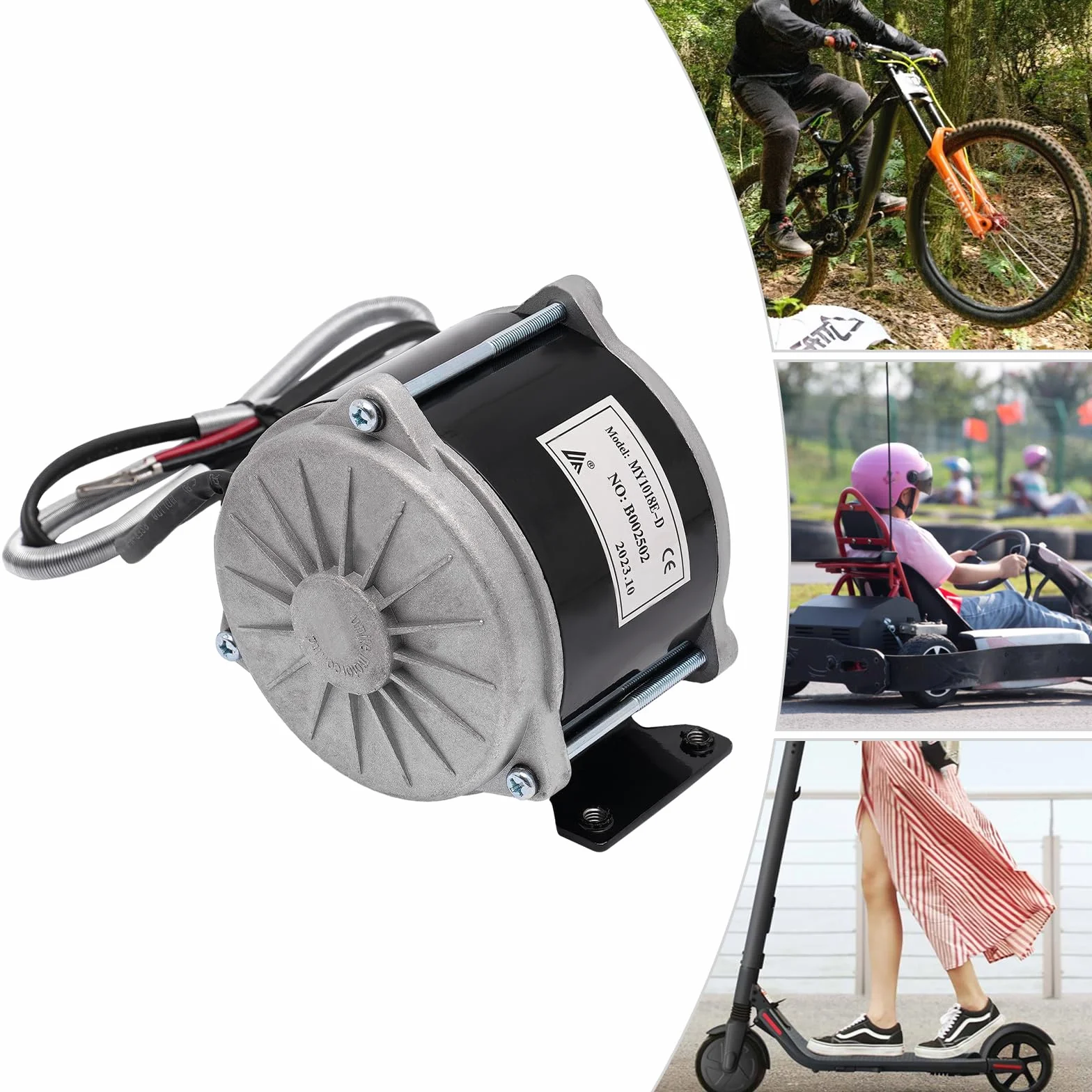 MY1018E-D Motor de engranaje eléctrico 36V 500W 1700 rpm para ciclomotores