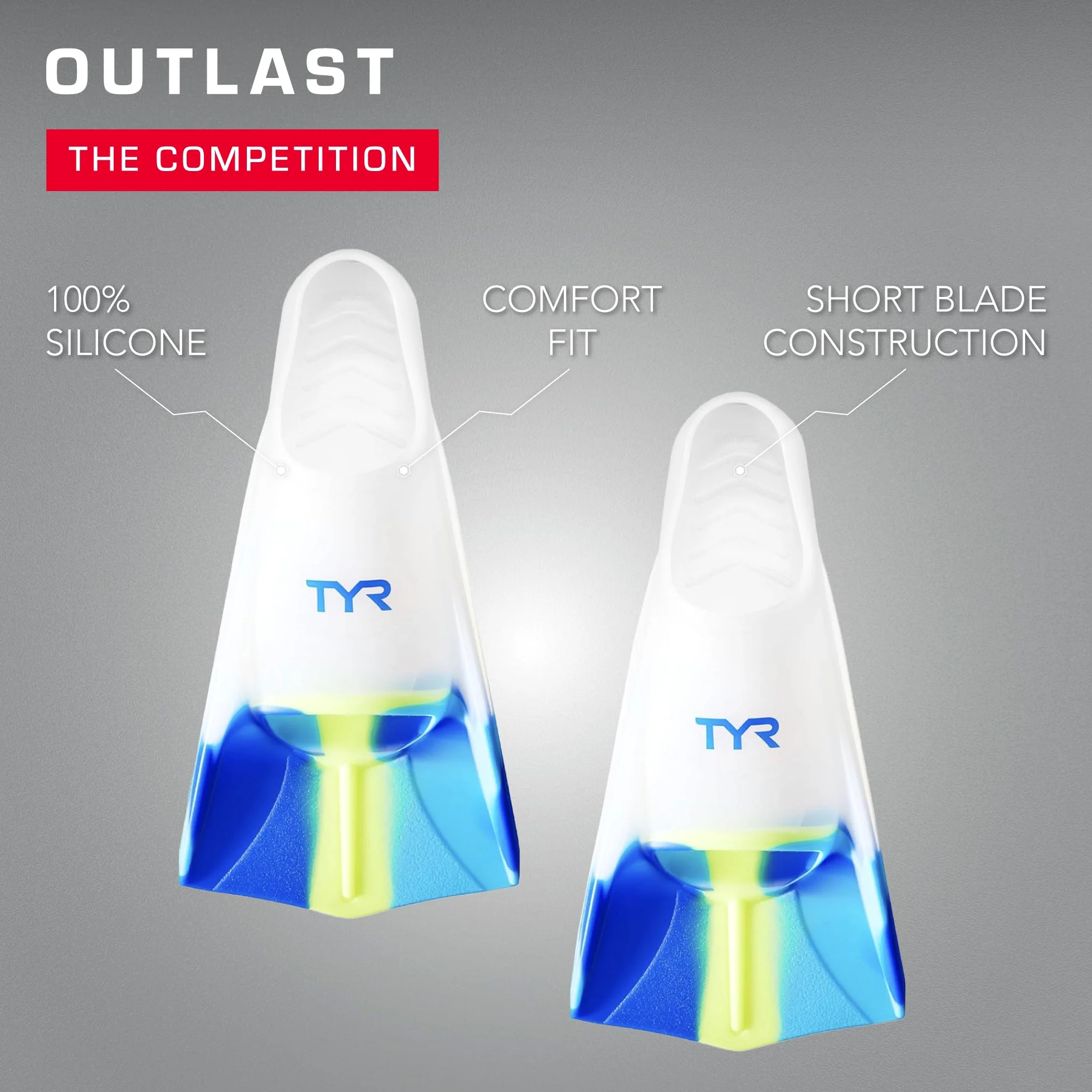 TYR Stryker Silicone Fin Aletas, Unisex Adulto