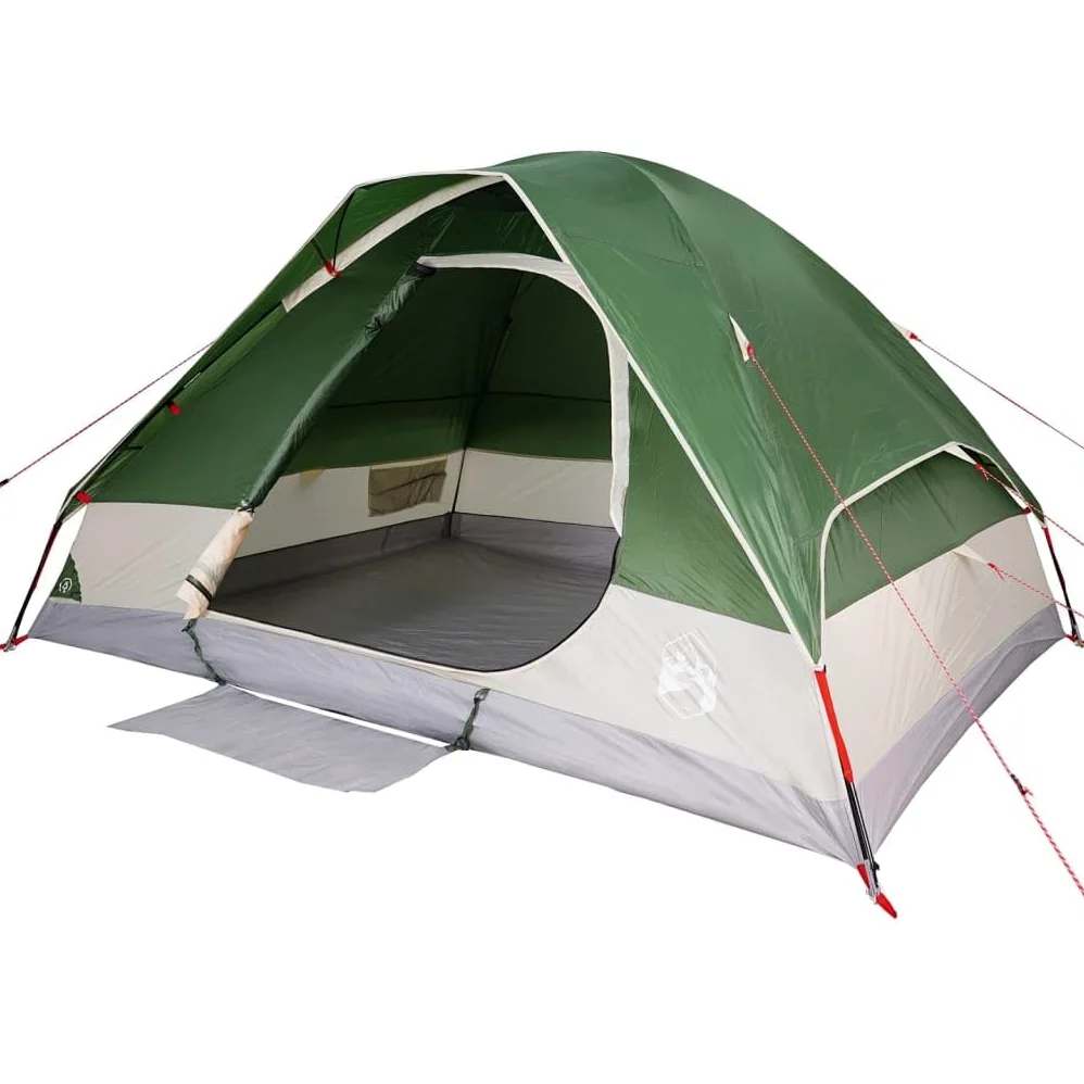 Tienda de campaña iglú para 4 Personas Impermeable Verde, Camping Tienda - 94777