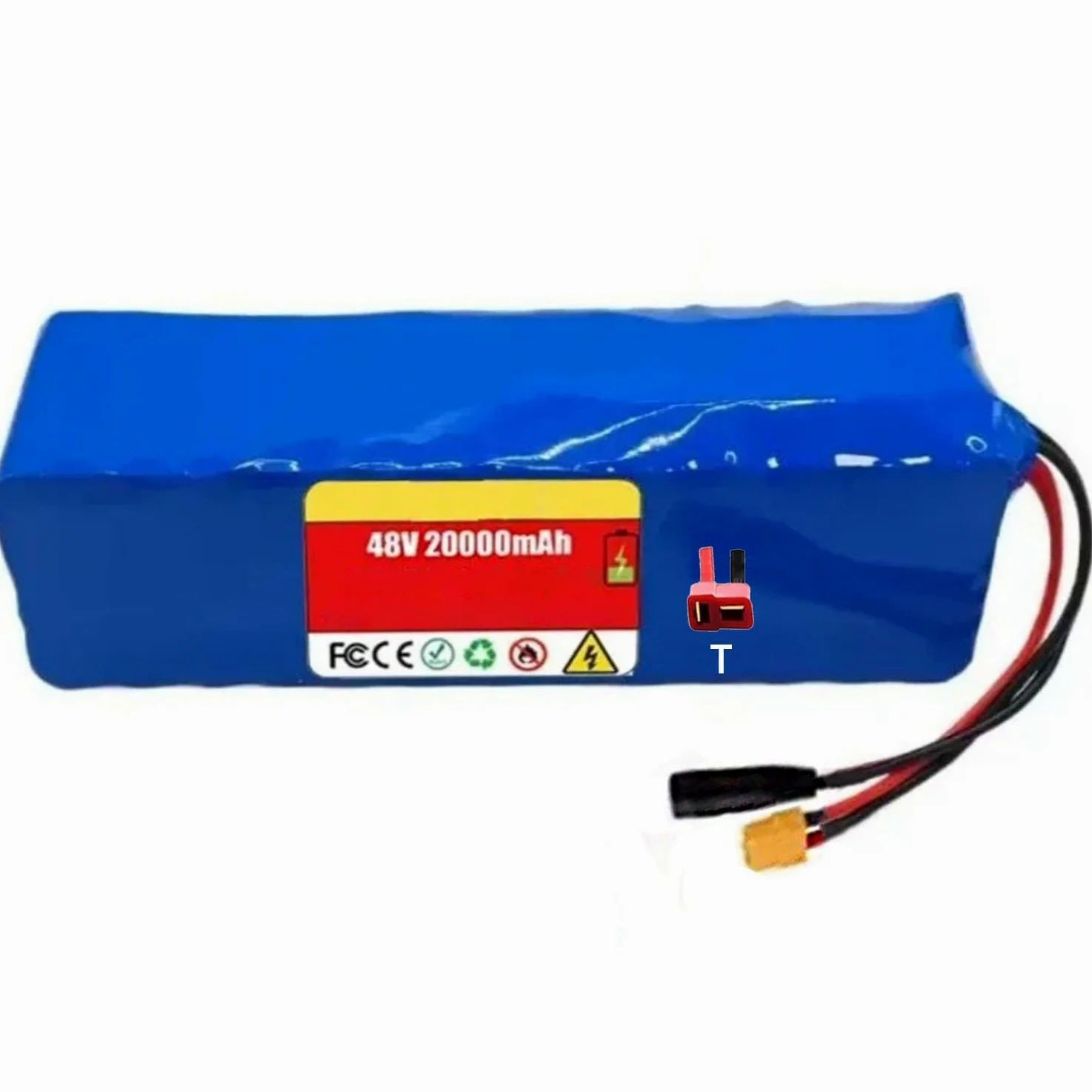 Batería For Scooter Eléctrico De 48 V, Bicicleta Eléctrica 20 AH, Impermeable 13S4P Con Cargador 54,6 2 A For Motores 100 W, 350, 500, 700, XT30, Ah(T)