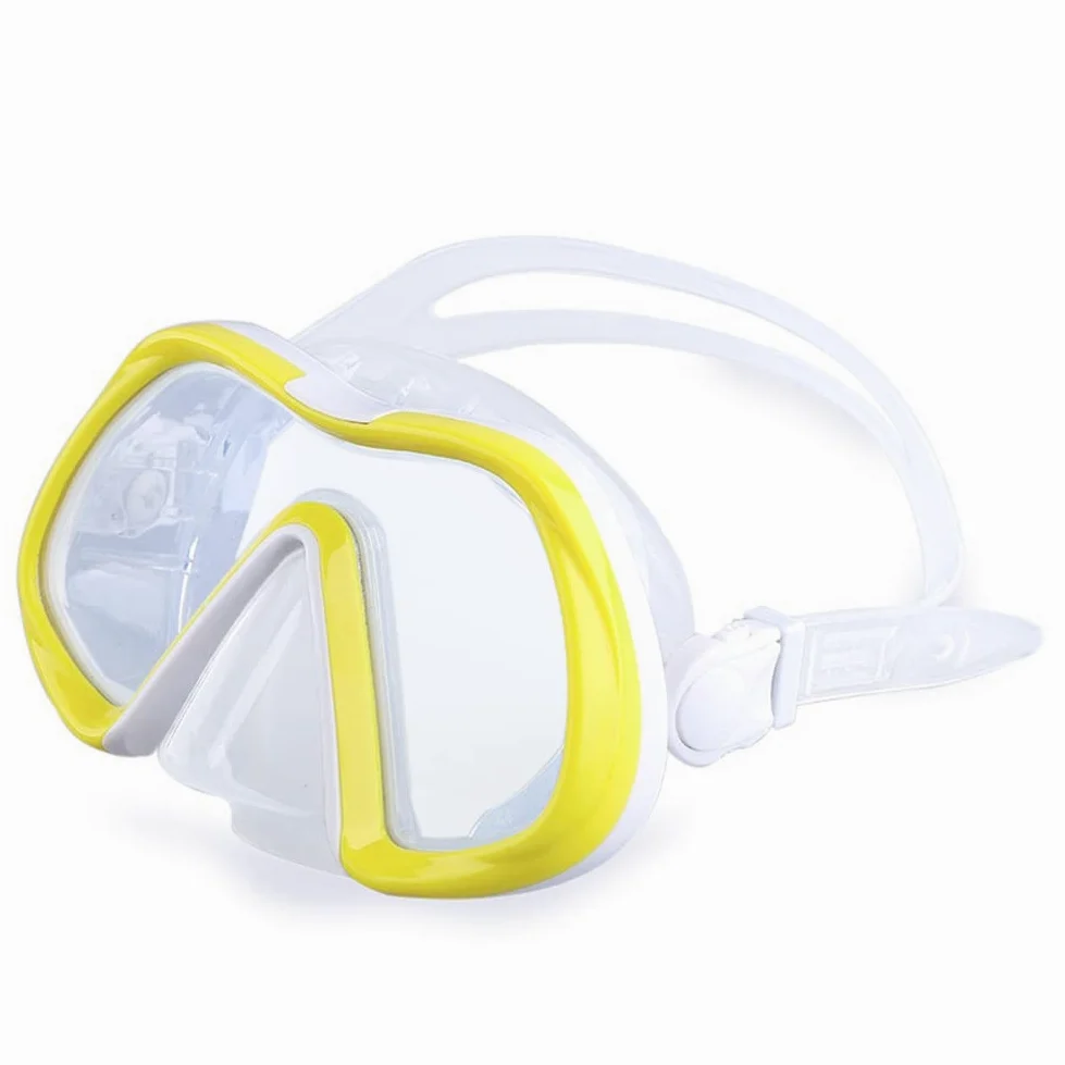 MRKU Gafas de Buceo Equipo de Snorkel Buceo Snorkel Lente única Mejorada Gafas de Buceo Profundo Profesional Máscara de Silicona líquida Gafas de natación de Vidrio Templado Máscara de Snorkel