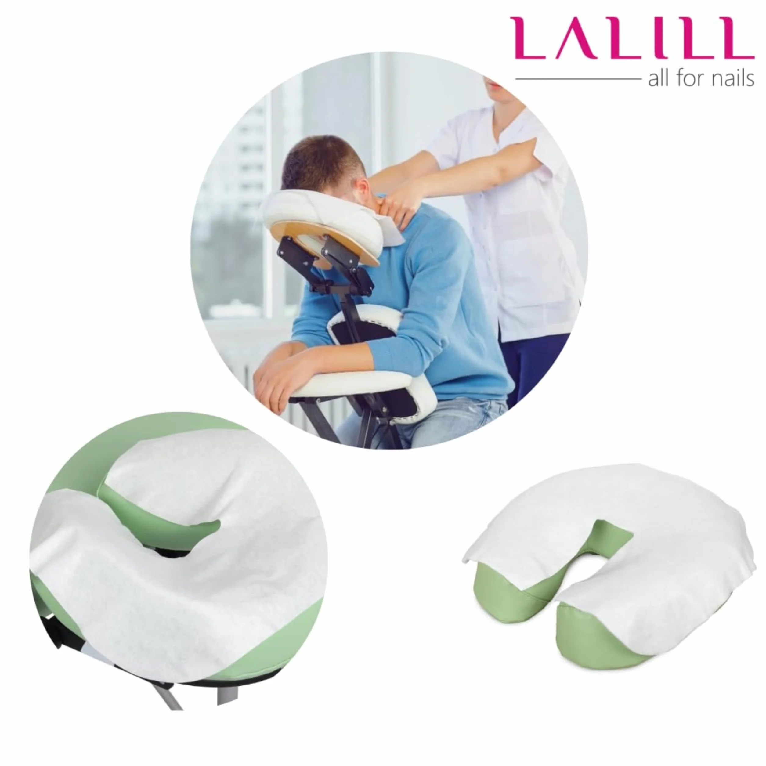 LALILL Fundas Faciales Desechables para Camilla 100 Uds 36x29 cm Cobertura Higiénica para Masaje SPA