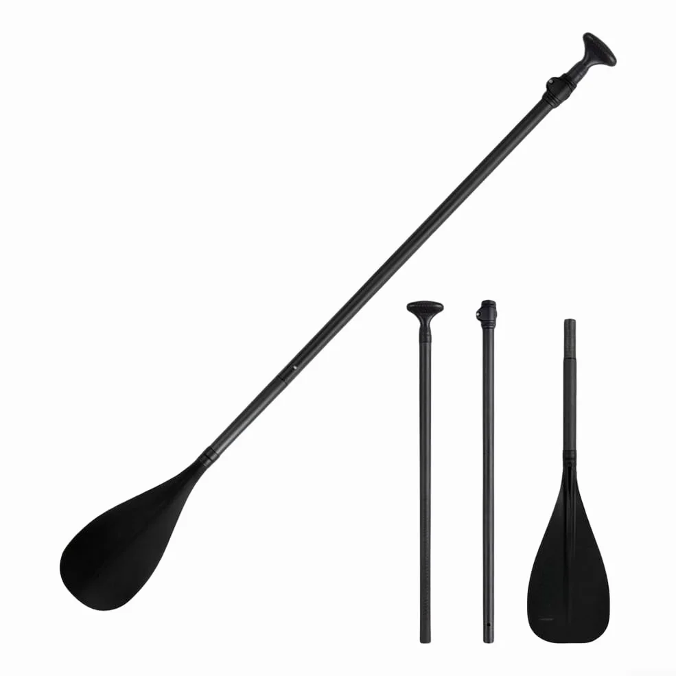 Pala juvenil SUP, remo de kayak para niños, eje de carbono ligero, paleta juvenil ajustable, diseño de tres piezas, remo de pequeña estatura, agua para principiantes