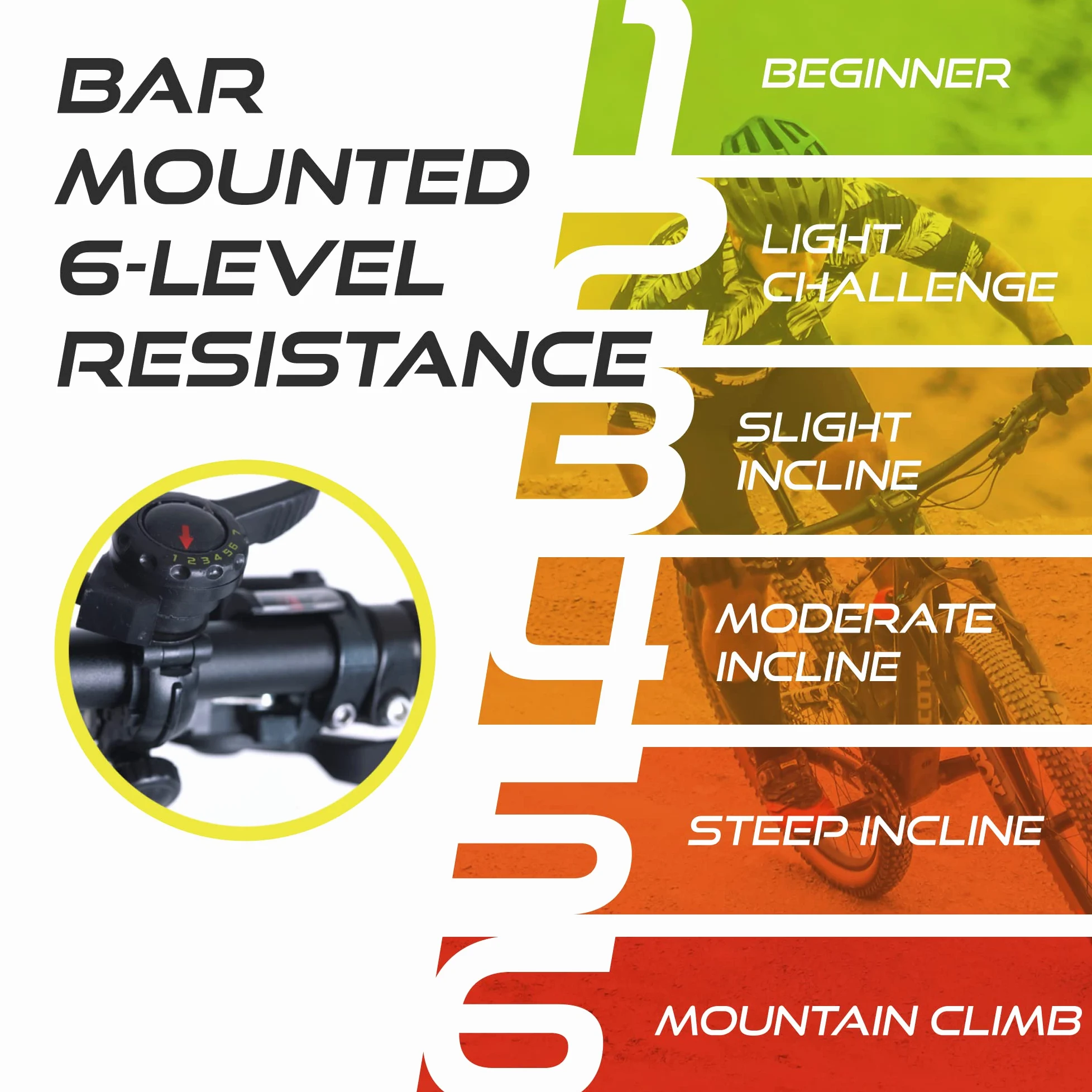 Rodillo Magnético Bicicleta para Entrenamiento de Bici de Carretera o Montaña al Interior de la Casa, 6 Niveles, Ruedas de 26 a 28 Pulgadas