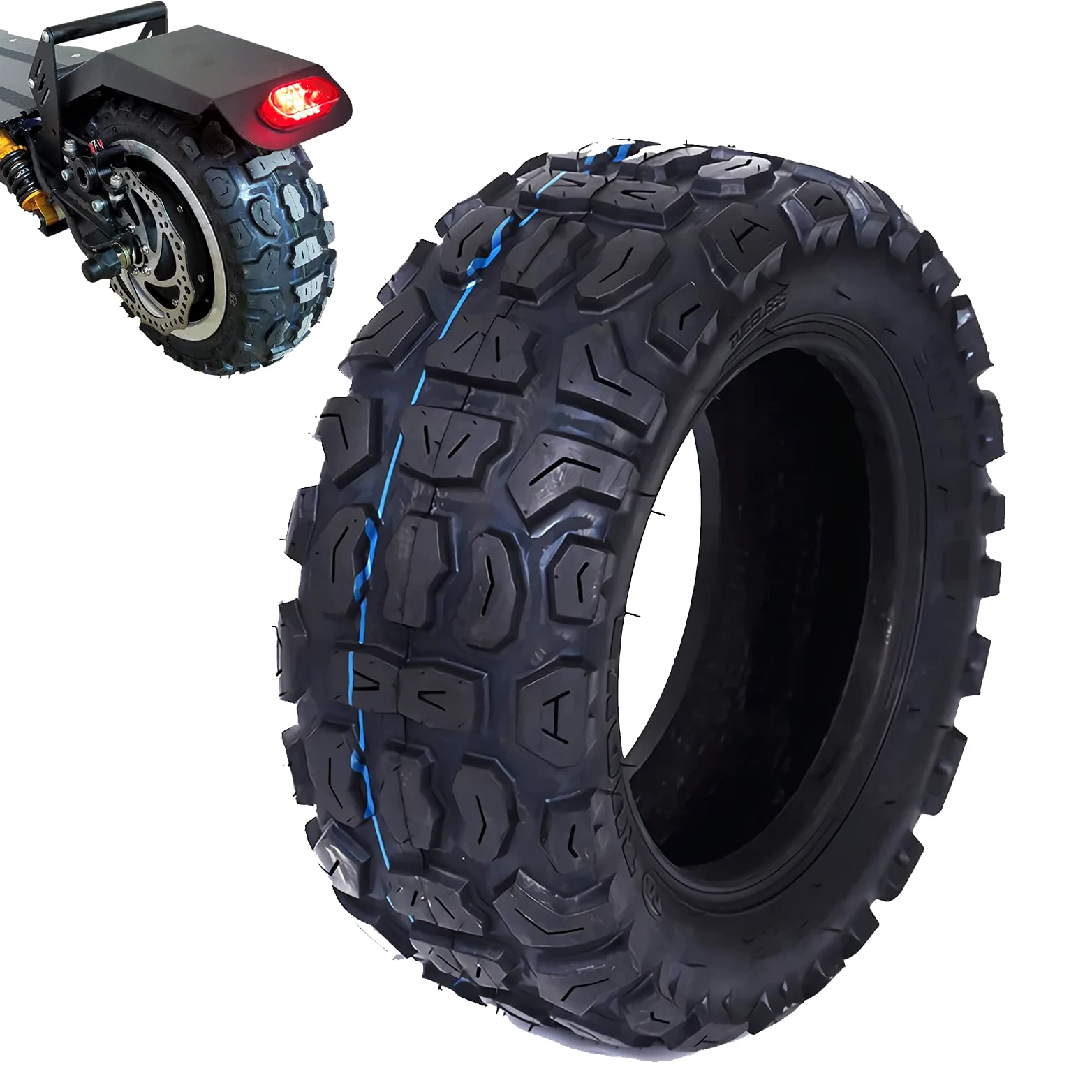 HWWH Neumáticos sin Cámara para Patinete Eléctrico Todoterreno de 11 pulgadas 100/65-6,5 Antideslizantes y Resistentes al Desgaste Aptos para Neumáticos de Repuesto para Scooter Eléctricos Adultos