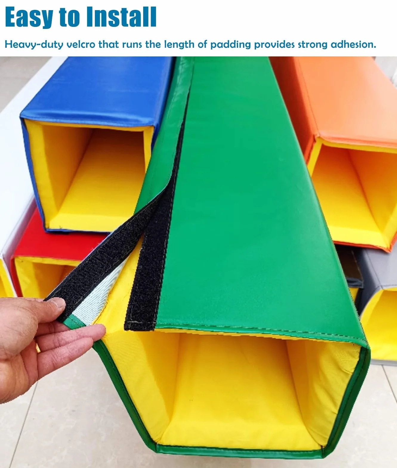 Cubierta acolchada universal impermeable de PVC para patio, sótano, resistente a los impactos, para mayor seguridad para los niños