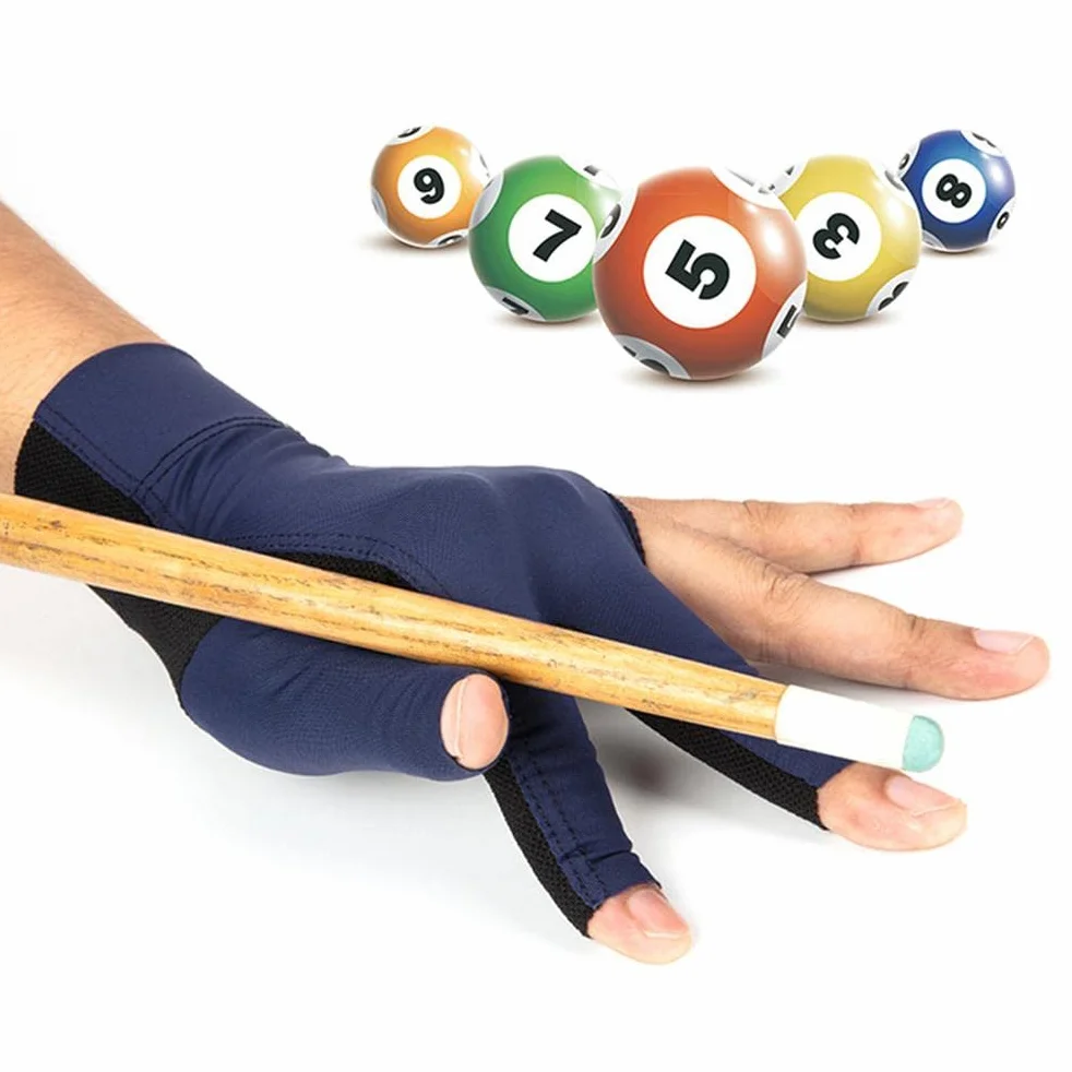 Guantes de billar, guantes de billar para la mano izquierda Guantes de billar para billar con 3 dedos, guantes de billar para billar izquierdos, antideslizantes y resistentes al desgaste,profesionales