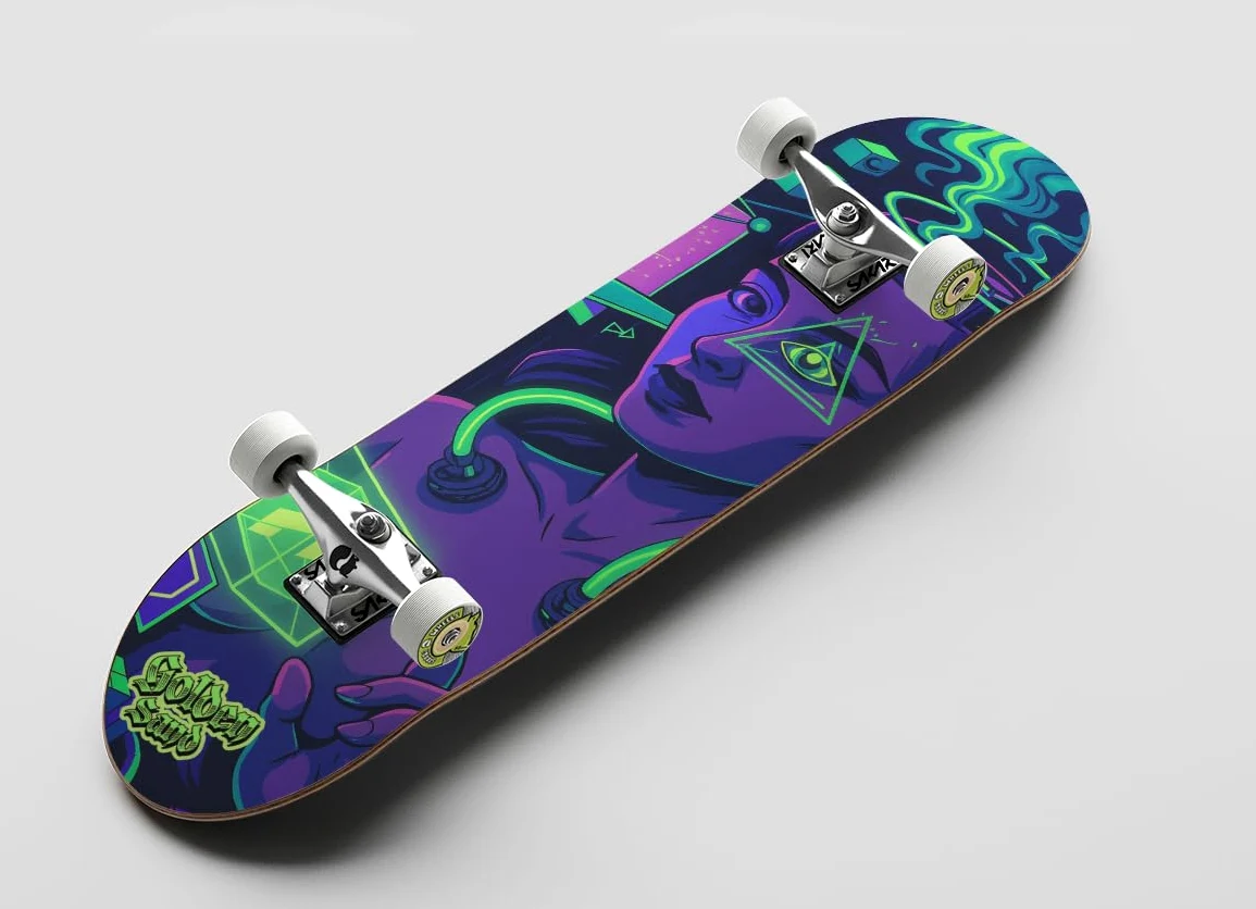Golden Sand monopatín Skate Skateboard Completo Complete - Exos 8.0