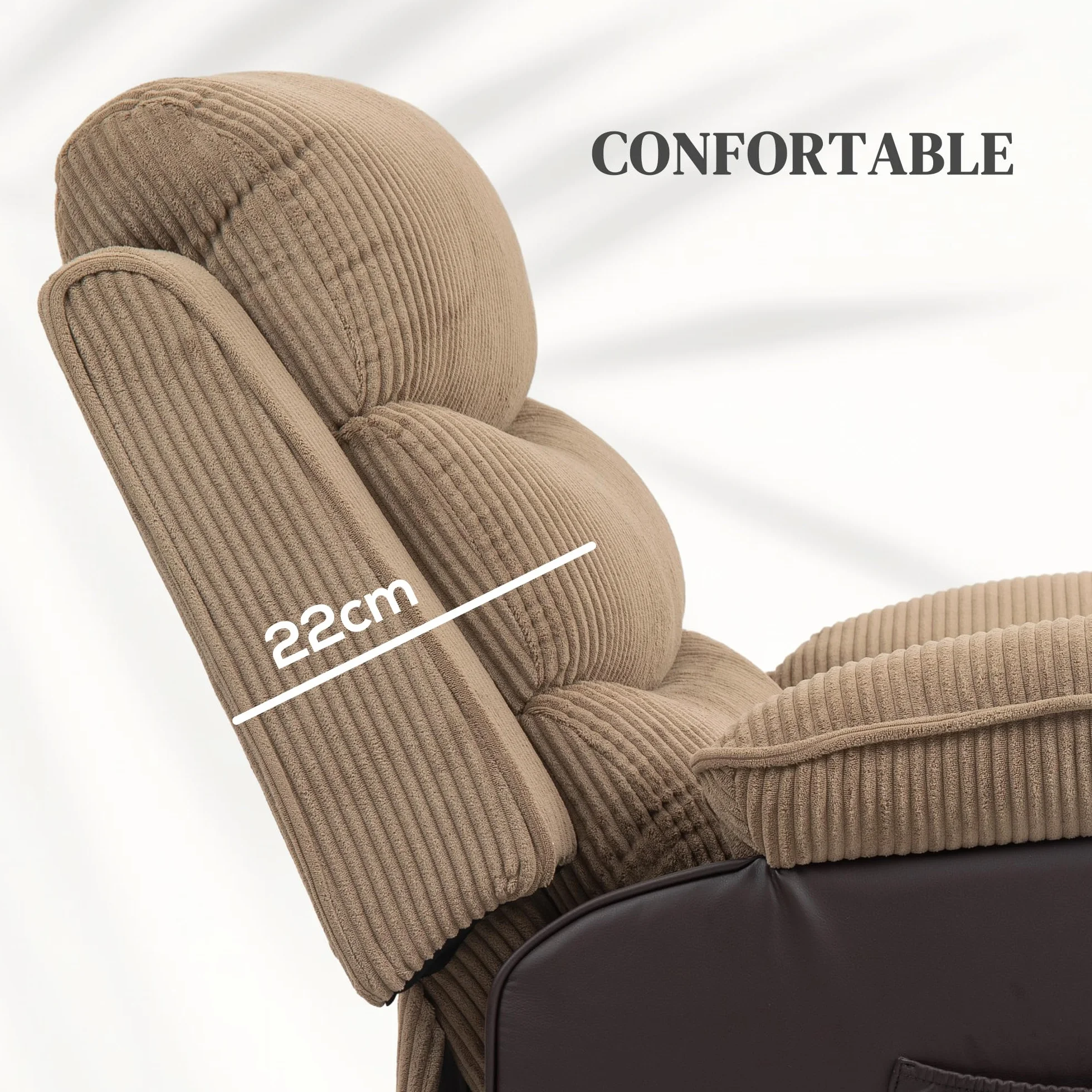 HOMCOM Sillón Relax Reclinable Eléctrico Levanta Personas, Sillón Elevador, con Puerto USB, Control Remoto, Marrón