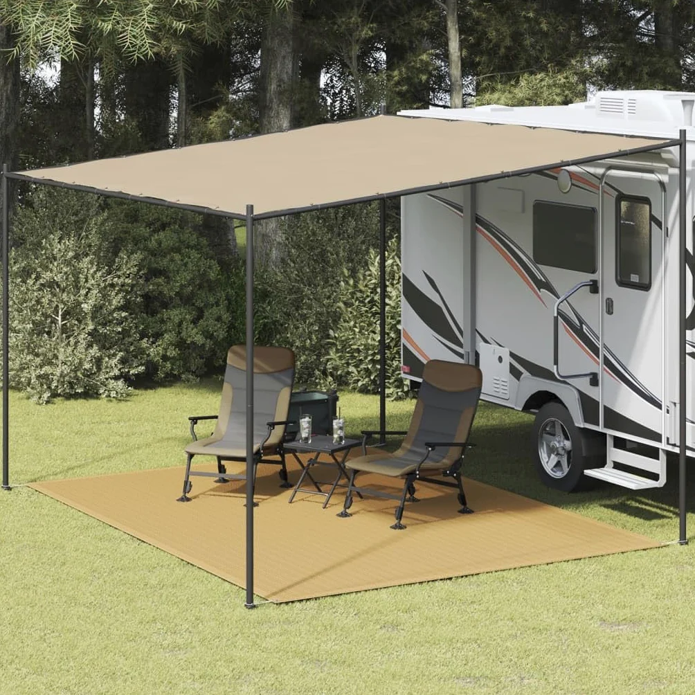 Alfombra para Tienda de Campaña, Alfombra de Camping Exterior 300 x 400 cm Arena Transpirable Antideslizante Lavable