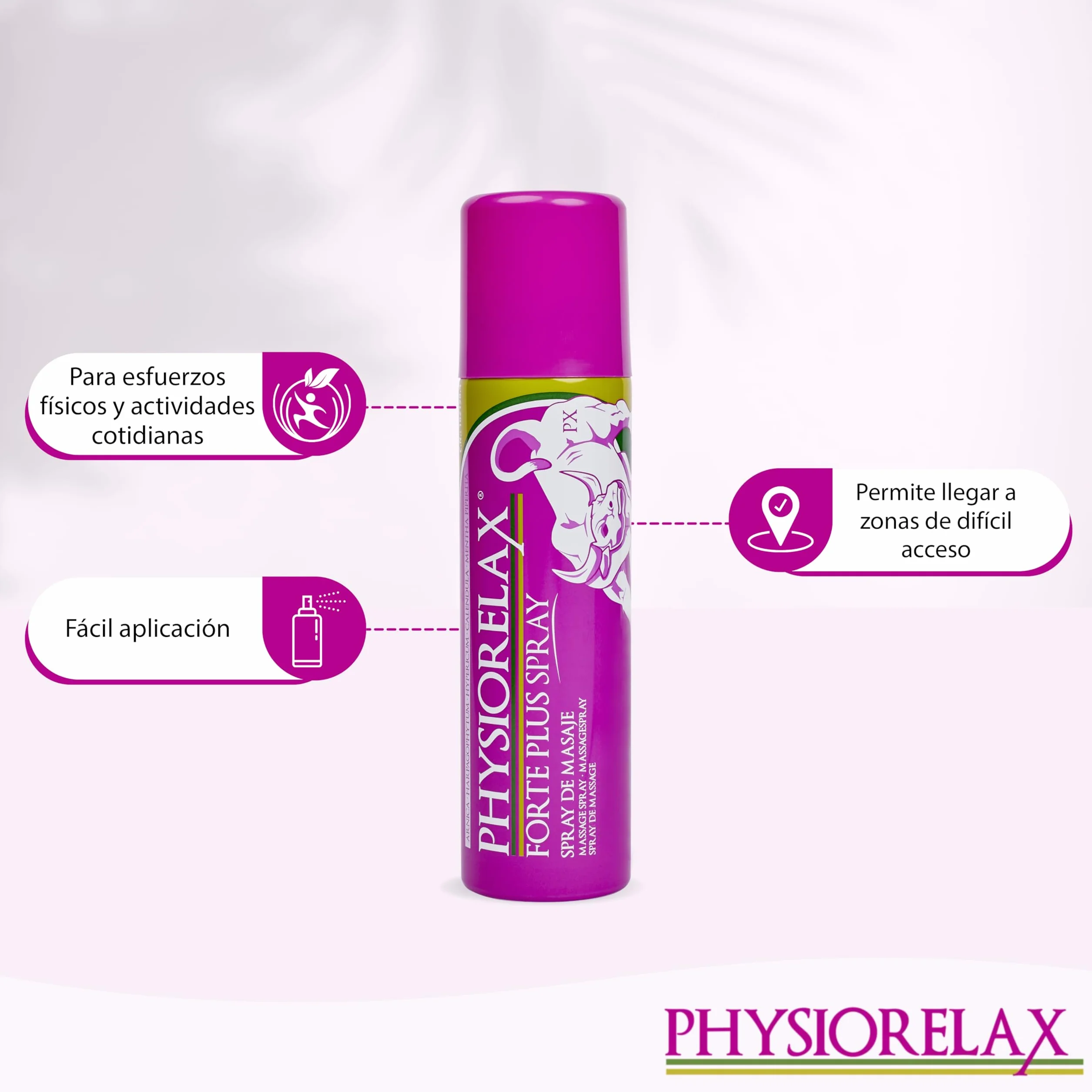 Physiorelax Forte Plus Spray Fácil Aplicación con Árnica Ingredientes Naturales 150 ml