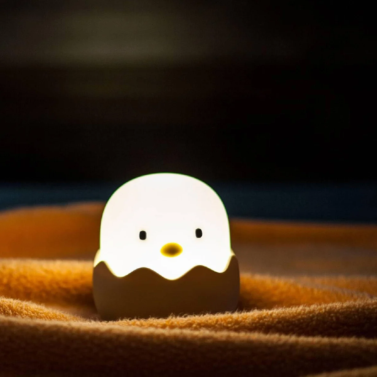 Lampara Pollito Tactil Recargable Portatil Luz Calida Regulable para Bebe
