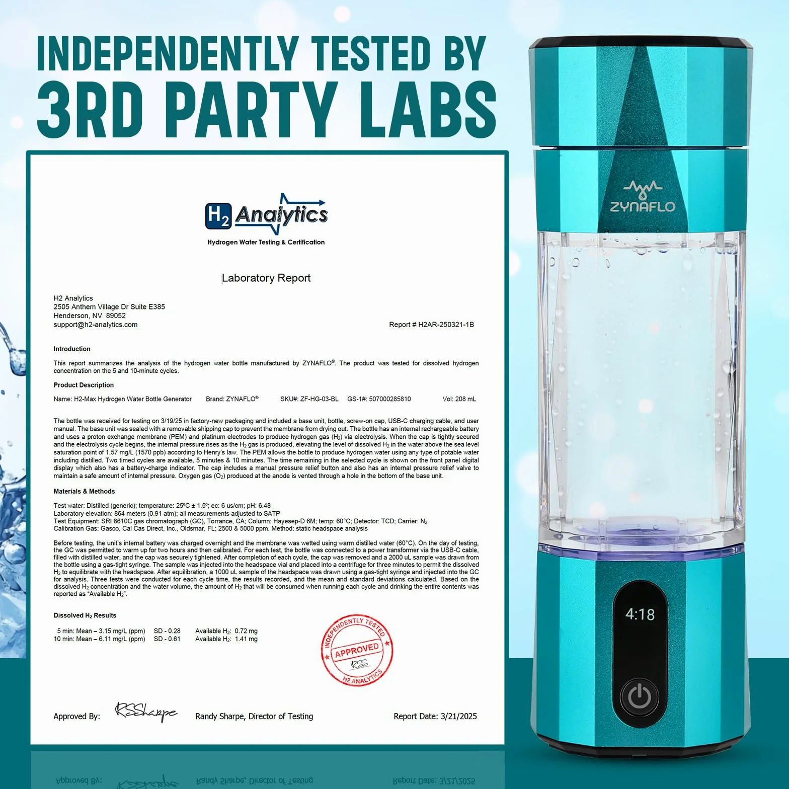 H2-Max Generador de botellas de agua de hidrógeno con tecnología SPE/PEM