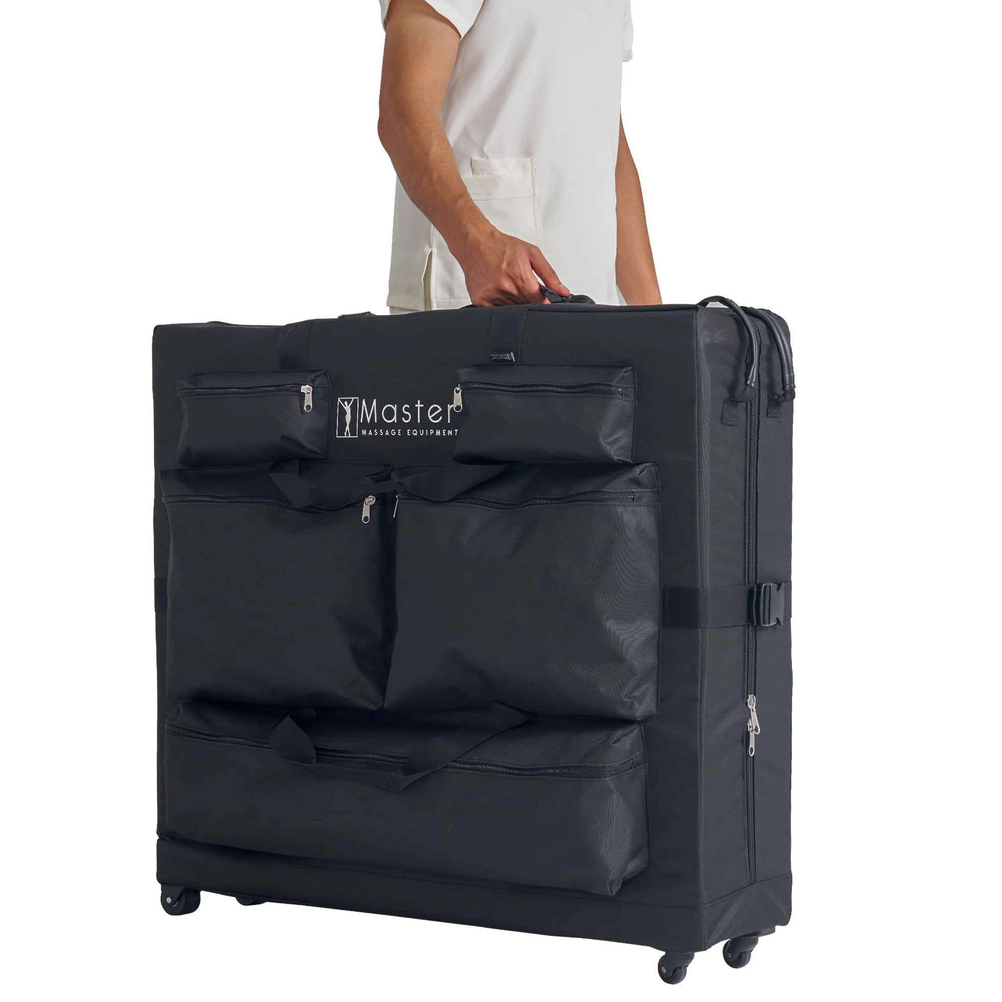 Master Funda universal con ruedas para mesa de masaje, negro