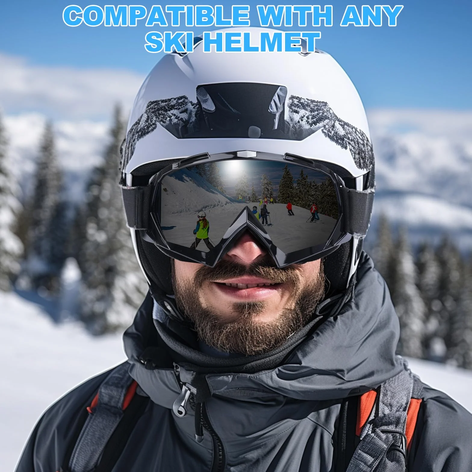 Gafas de Sol Esquí Máscara Gafas Esqui Gafas de Motocross con Protección UV para Snowboard Esquí, Skating y Otros Deportes de Nieve para Hombres/Mujeres/Jóvenes