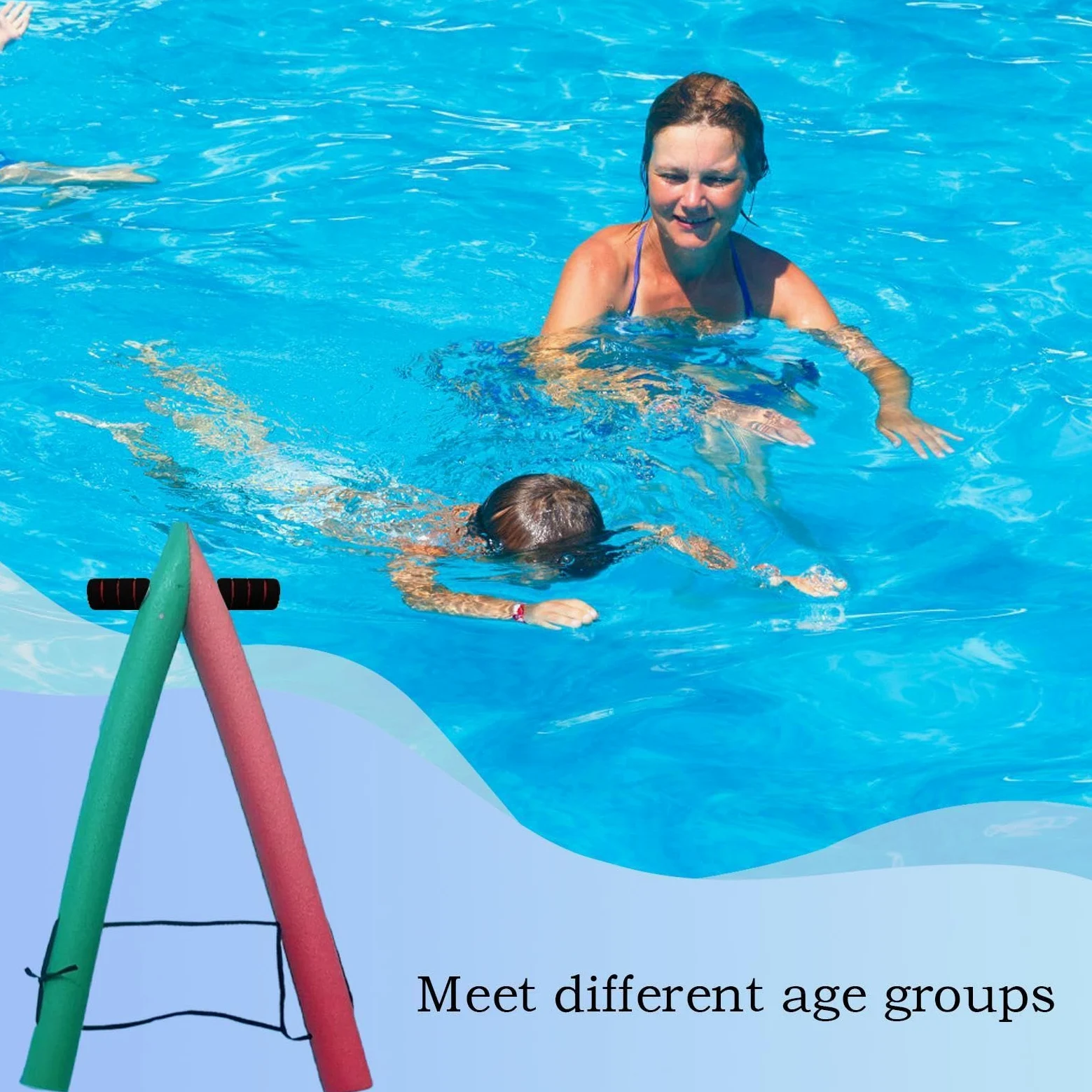 Pool Noodles para Adultos Flotación portátil de alta visibilidad | Raft de Piscina y Noodles de Agua para Viajes Verano Vacaciones Playa Lago Río en el Patio Trasero al Aire Libre