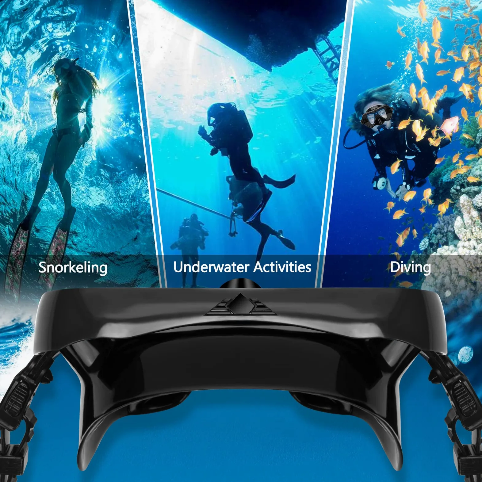 Gafas de natación, gafas de buceo antivaho con cubierta para la nariz, máscara de buceo de silicona antifugas para adultos, máscara de natación de vidrio templado HD de 180 grados para esnórquel con