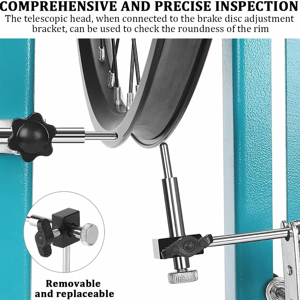 Soporte De Alineación De Ruedas De Bicicleta Multifuncional, Calibración De Borde De Precisión Y Estación De Reparación, Adecuada para Ruedas De 16-27.5-29 Pulgadas