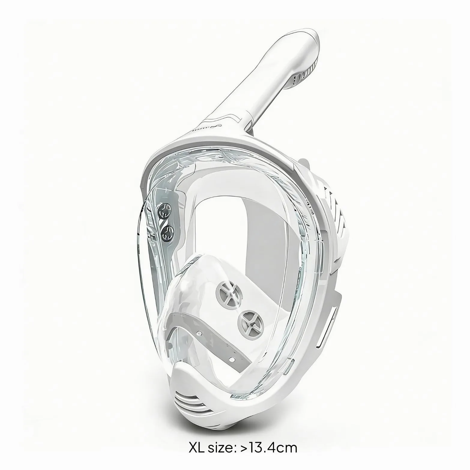 Máscara de Snorkel de Cara Completa Gafas de Buceo Plegables Tubo Seco Lentes PC Silicona Suave con Campo Visual Claro y Estructura Práctica Adecuada , Blanco , XL