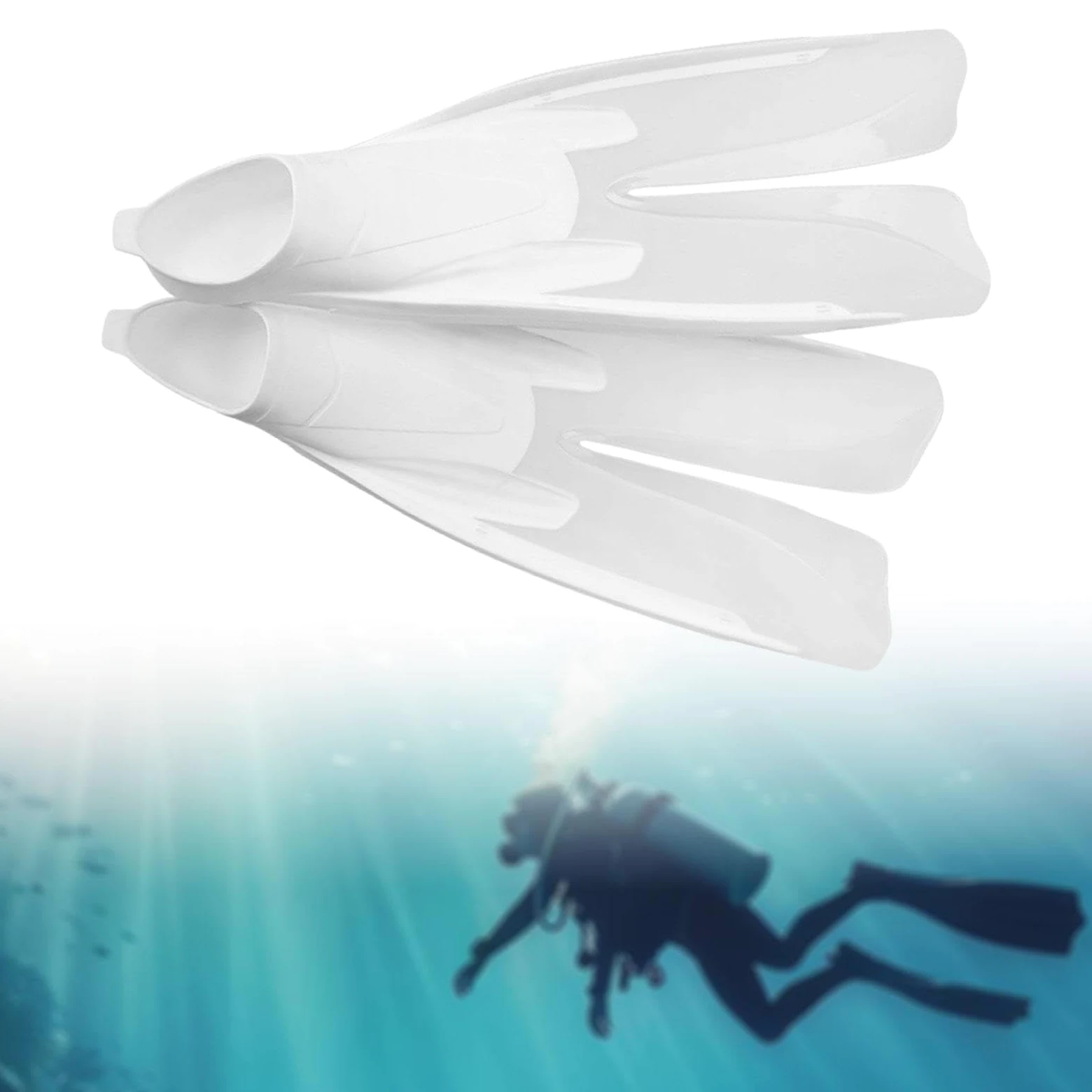 Homyl Aletas de Snorkel, Aletas de Buceo, Aletas Largas Flexibles Portátiles, Zapatos de Natación Profesionales para Hombres Y Mujeres, Aletas de Natación,