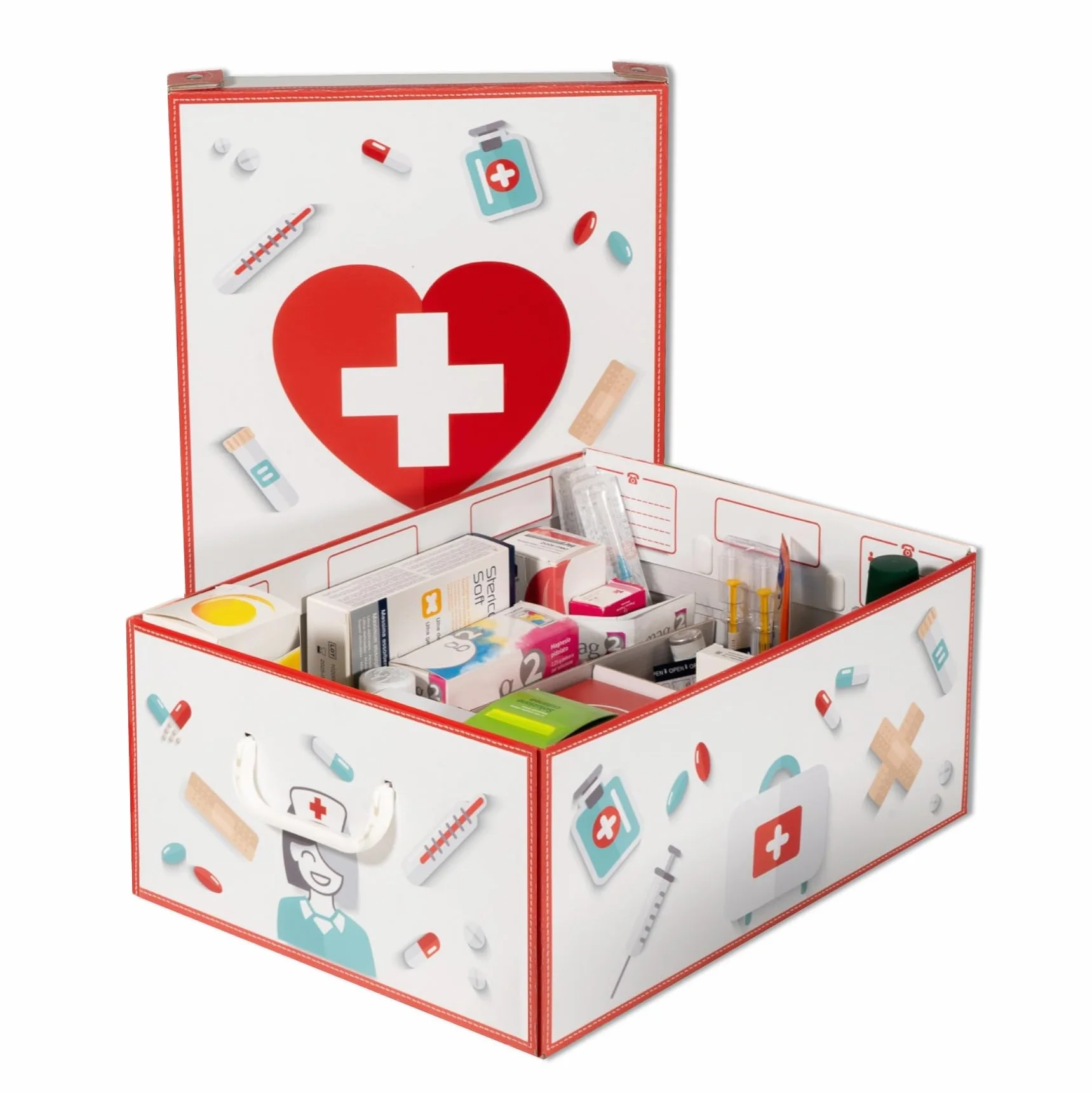 Lavatelli PHARMA ORGANIZER Caja Medicamentos Cartón Organizador Fármacos 32x42x17,5 cm