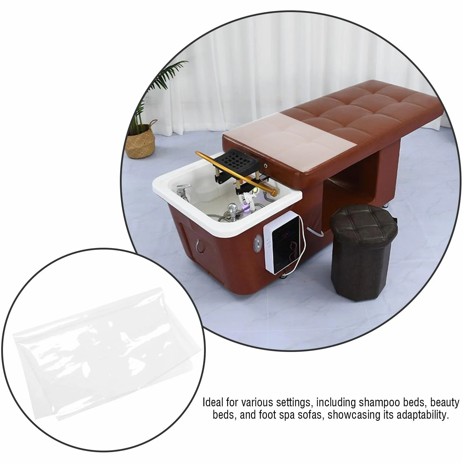 Funda de Plástico Transparente para SPA y Sofá de Pie Resistente Material PVC Duradero para Silla de Salón