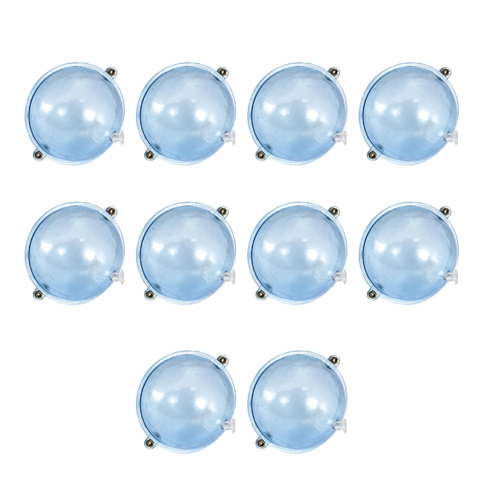 10 piezas de flotador de pesca con bolas redondas transparentes, superficies de burbujas huecas, flotadores de burbujas de agua, aparejos fáciles de usar